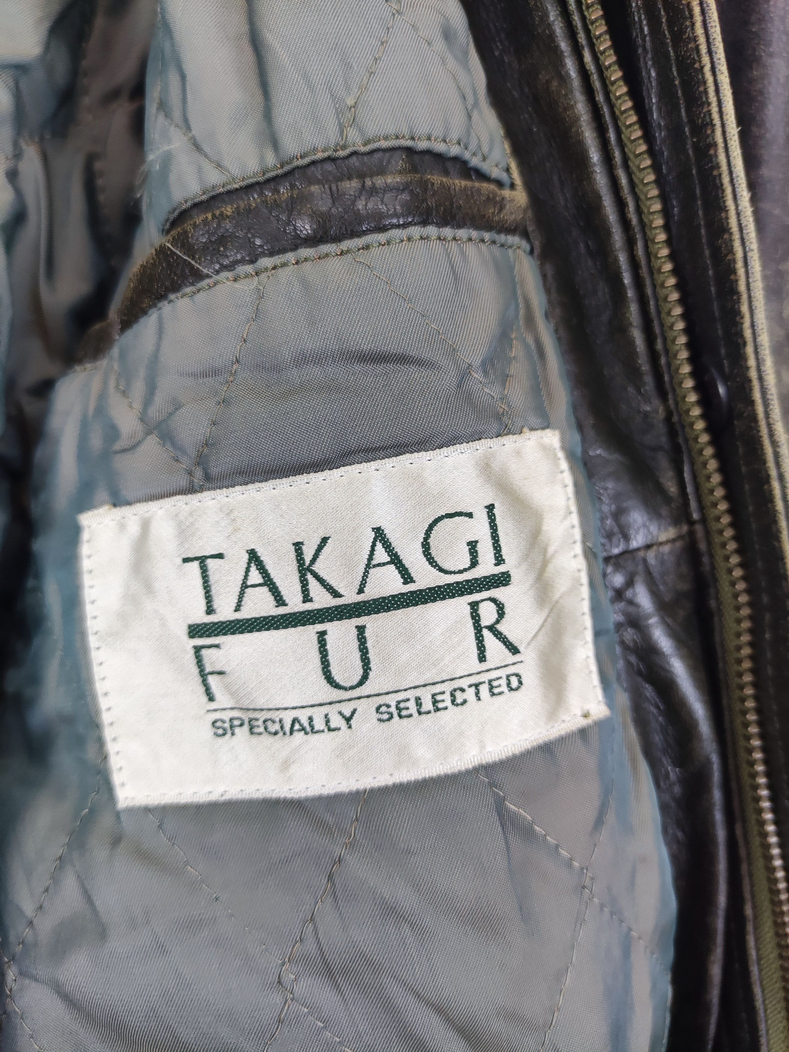 Leather Vintage Takagi Fur Leather Jacket Zipper Size US L / EU 52-54 / 3 - 9 Thumbnail
