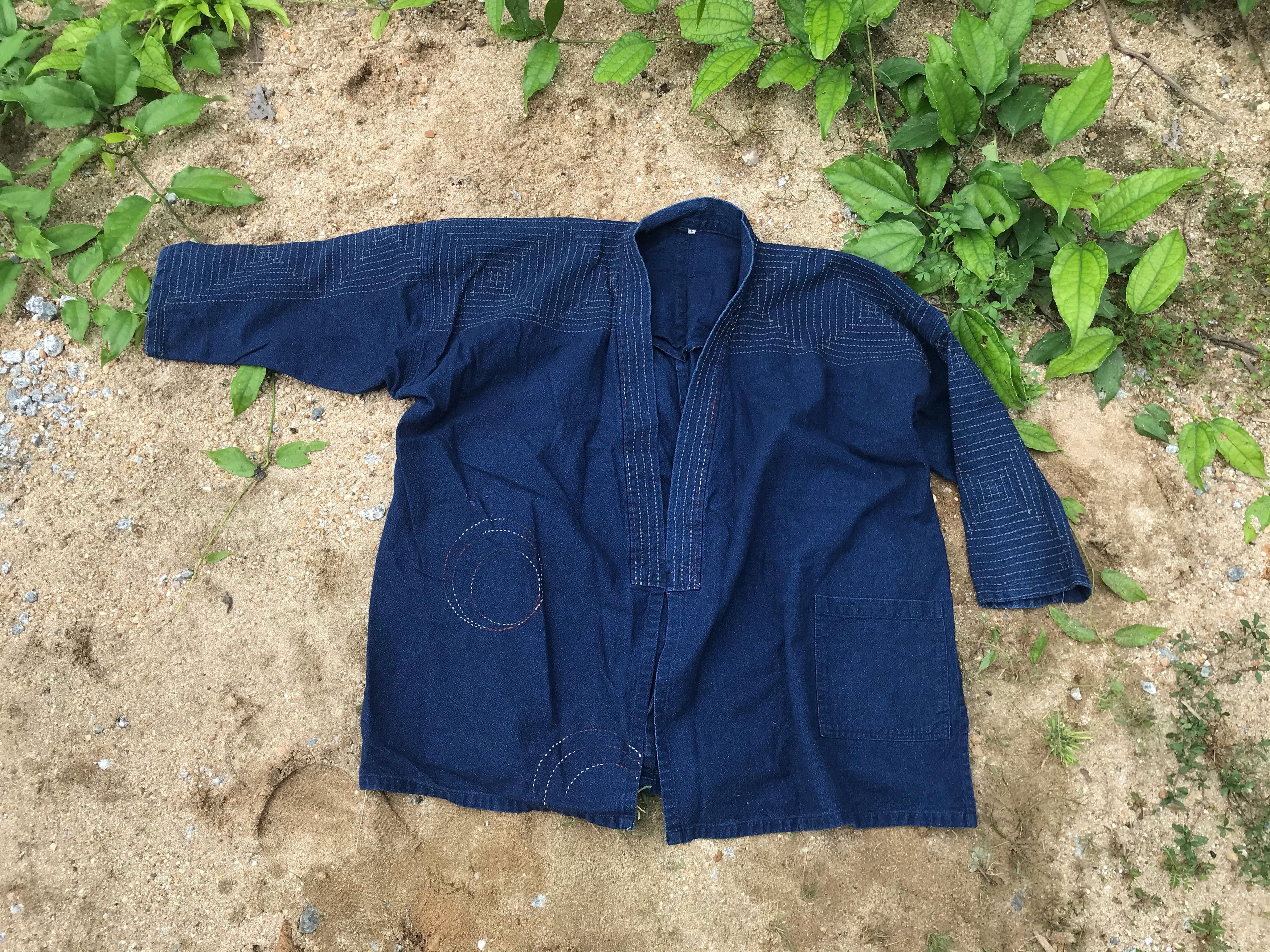 Vintage Kimono sashiko boro indigo Size US L / EU 52-54 / 3 - 1 Thumbnail