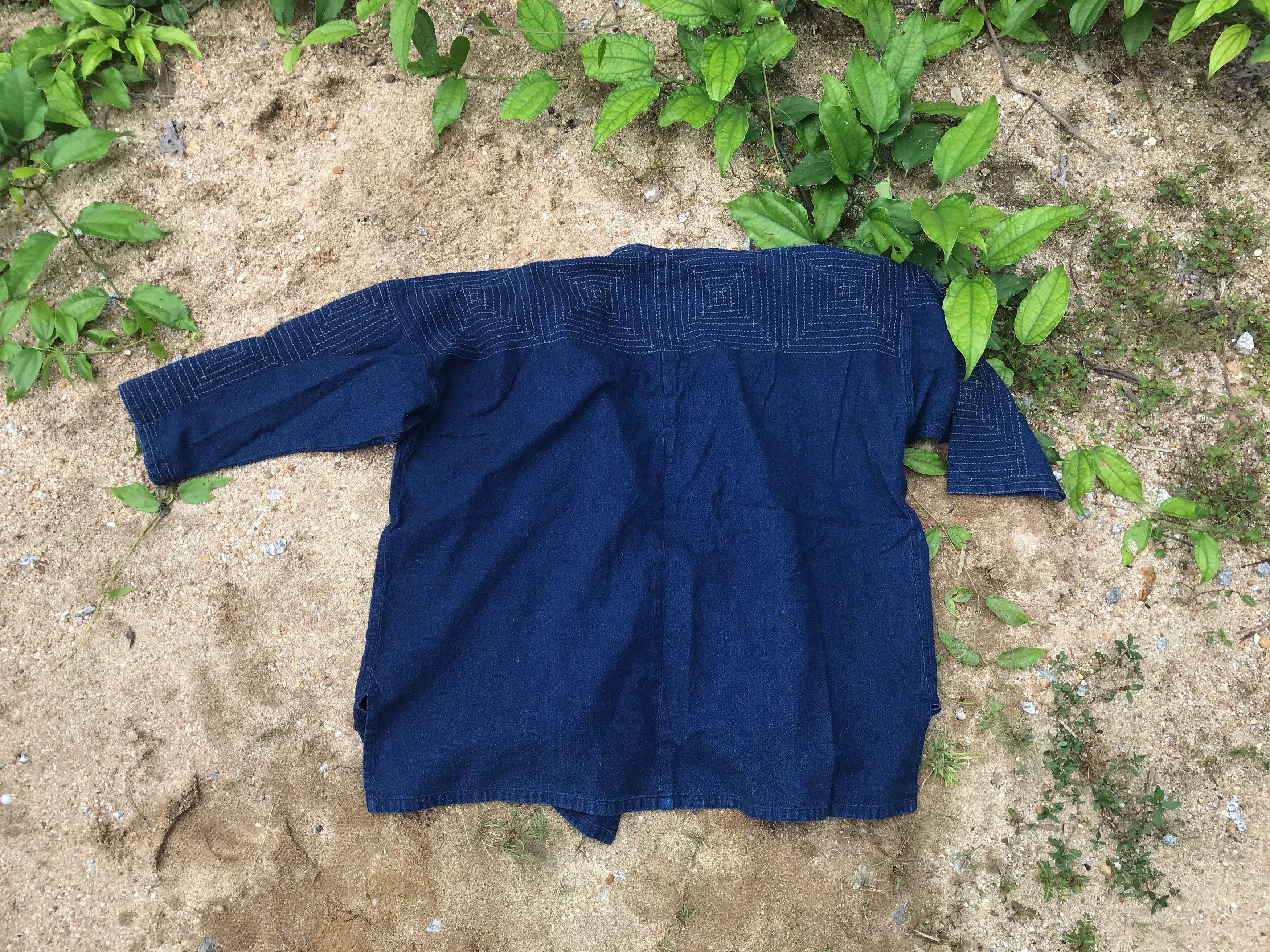 Vintage Kimono sashiko boro indigo Size US L / EU 52-54 / 3 - 3 Thumbnail