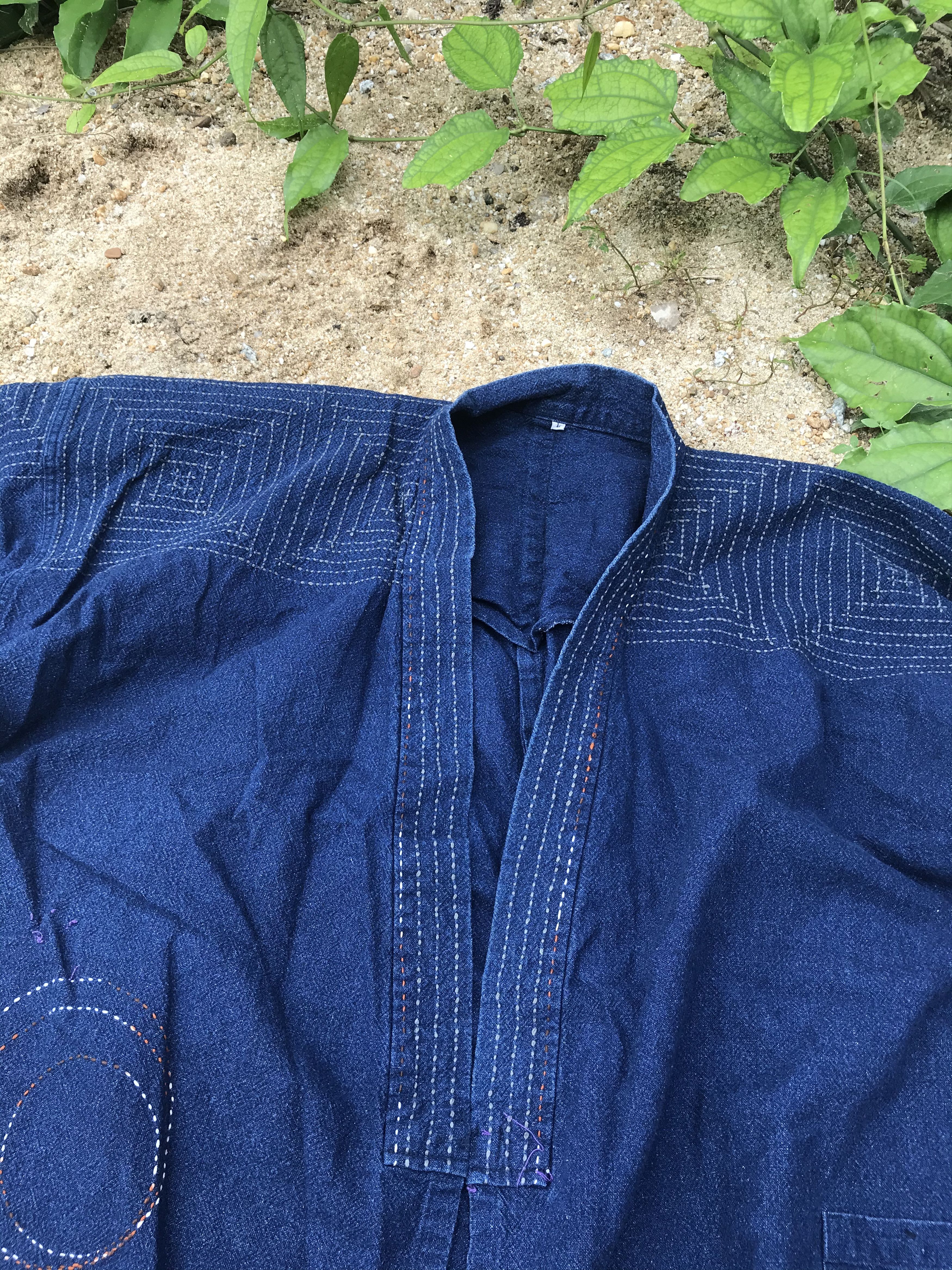 Vintage Kimono sashiko boro indigo Size US L / EU 52-54 / 3 - 2 Thumbnail