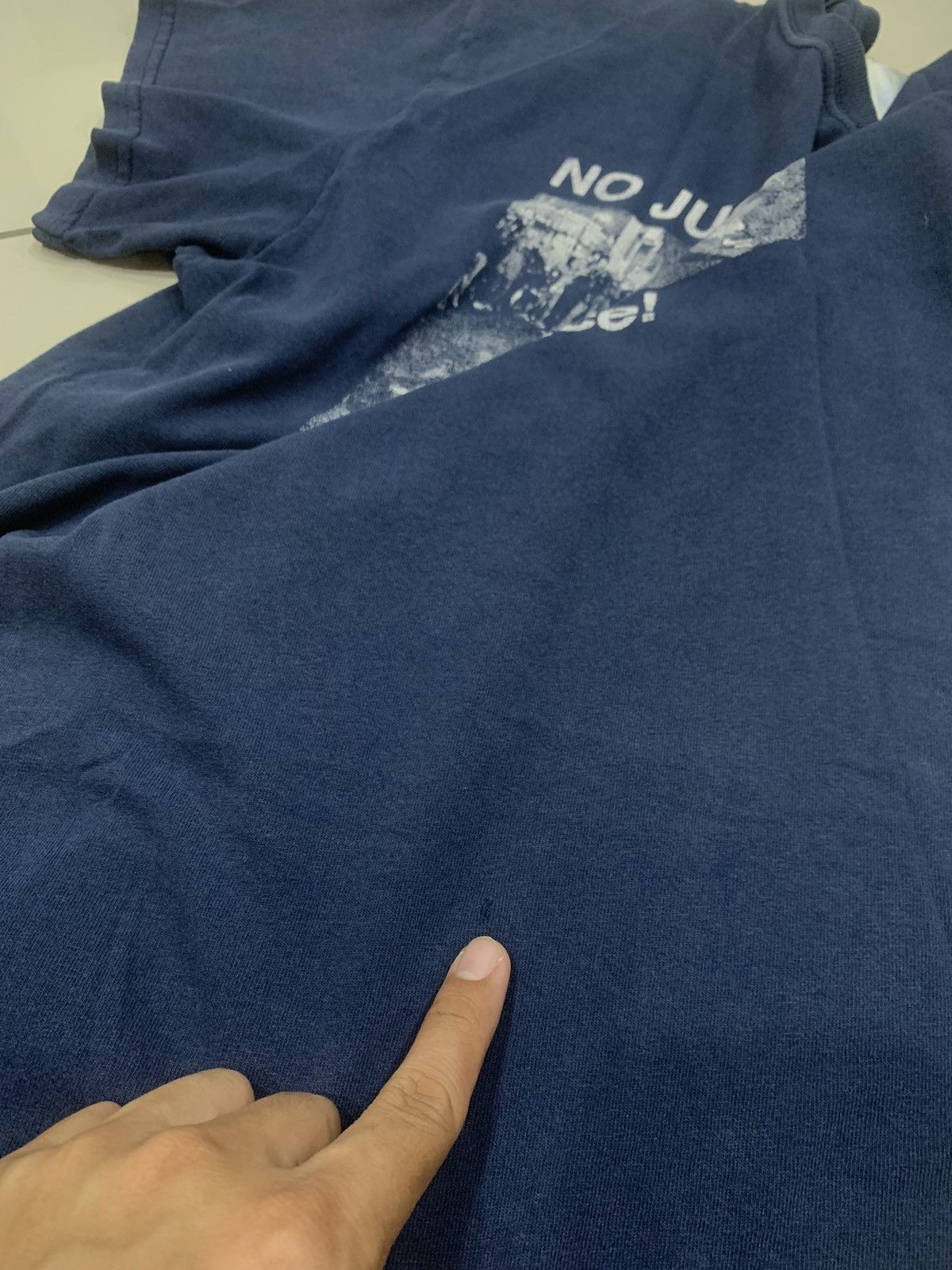 Band Tees VINTAGE 1990s NO JUSTICE NO PEACE FUCK THE POLICE SHIRT Size US M / EU 48-50 / 2 - 8 Thumbnail