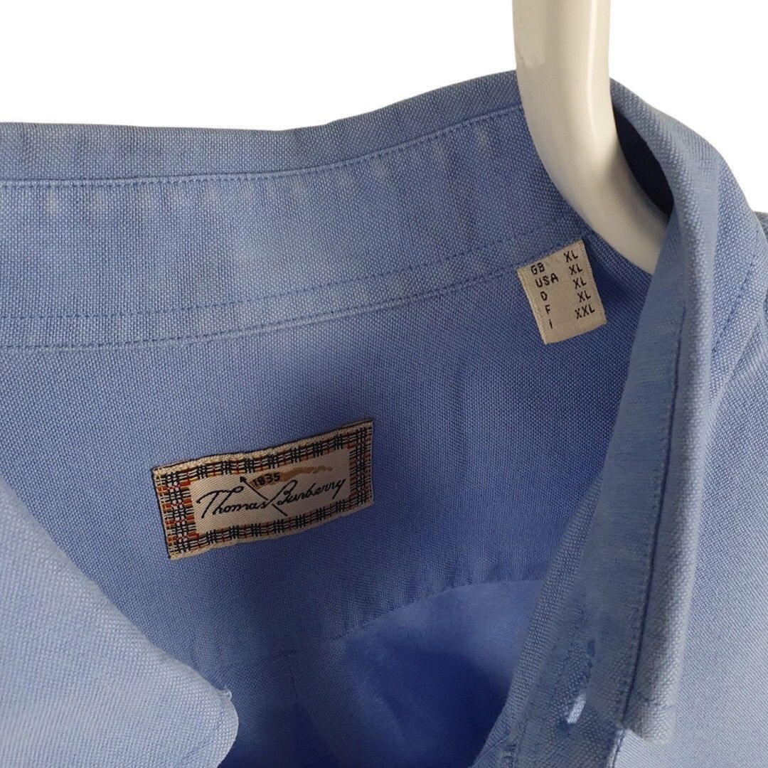 Burberry × Vintage Vintage Thomas Burberry Shirt Blue Size US XL / EU 56 / 4 - 3 Thumbnail