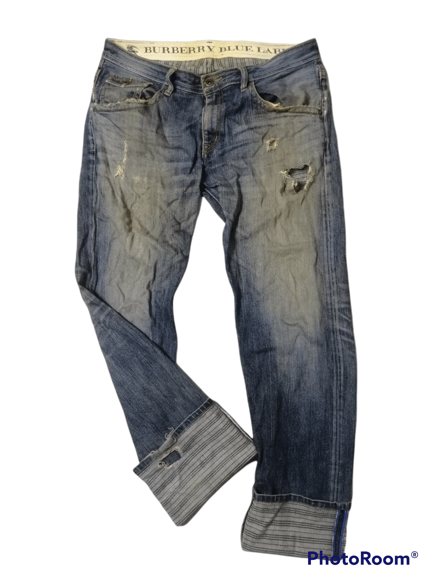 Burberry Burberry Checked Jeans Distressed Straight Fit Size US 34 / EU 50 - 1 Thumbnail