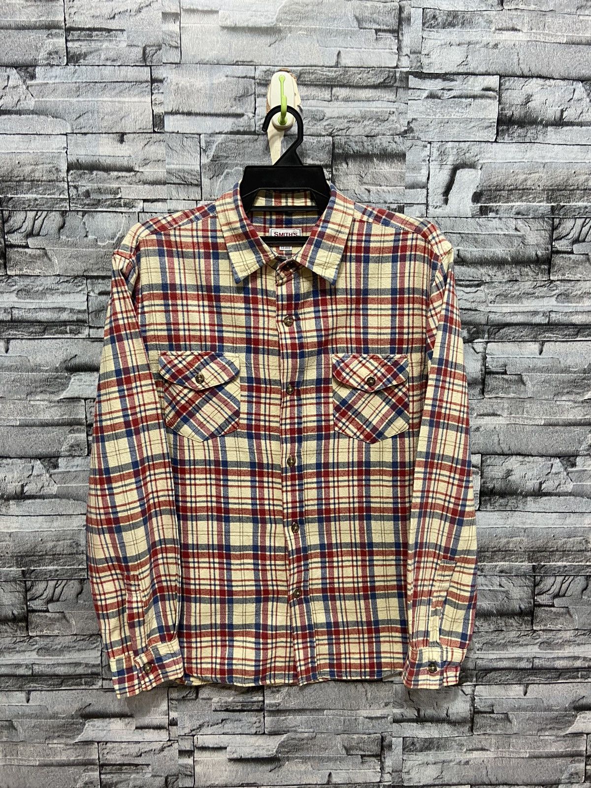Japanese Brand Vintage Smith’s Flannel double pocket plaid size L fit M Size US M / EU 48-50 / 2 - 1 Thumbnail