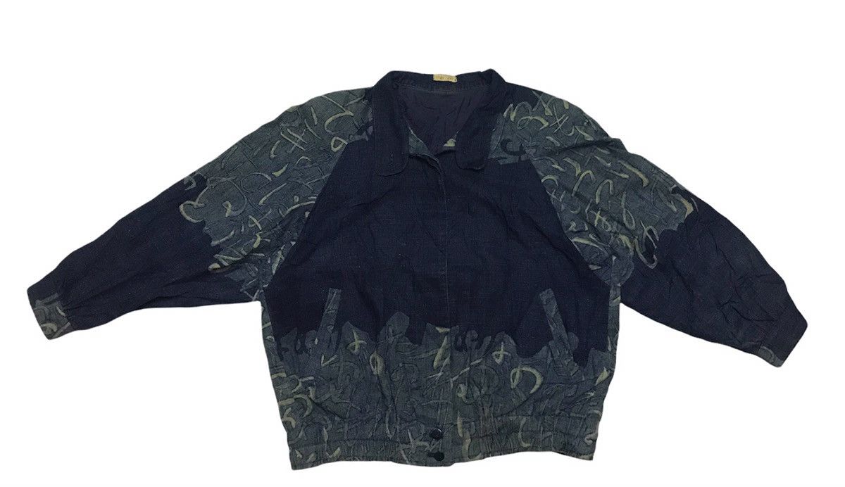 Vintage vintage indigo jacket nice design Size US M / EU 48-50 / 2 - 4 Thumbnail