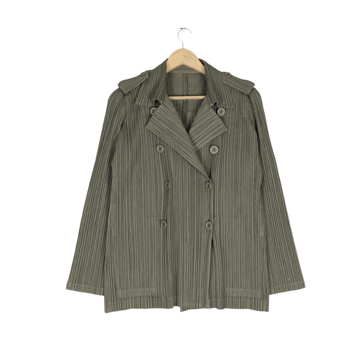 Issey Miyake 🔥Issey Miyake Pleats Please Double Collar Jacket Size M / US 6-8 / IT 42-44 - 1 Thumbnail