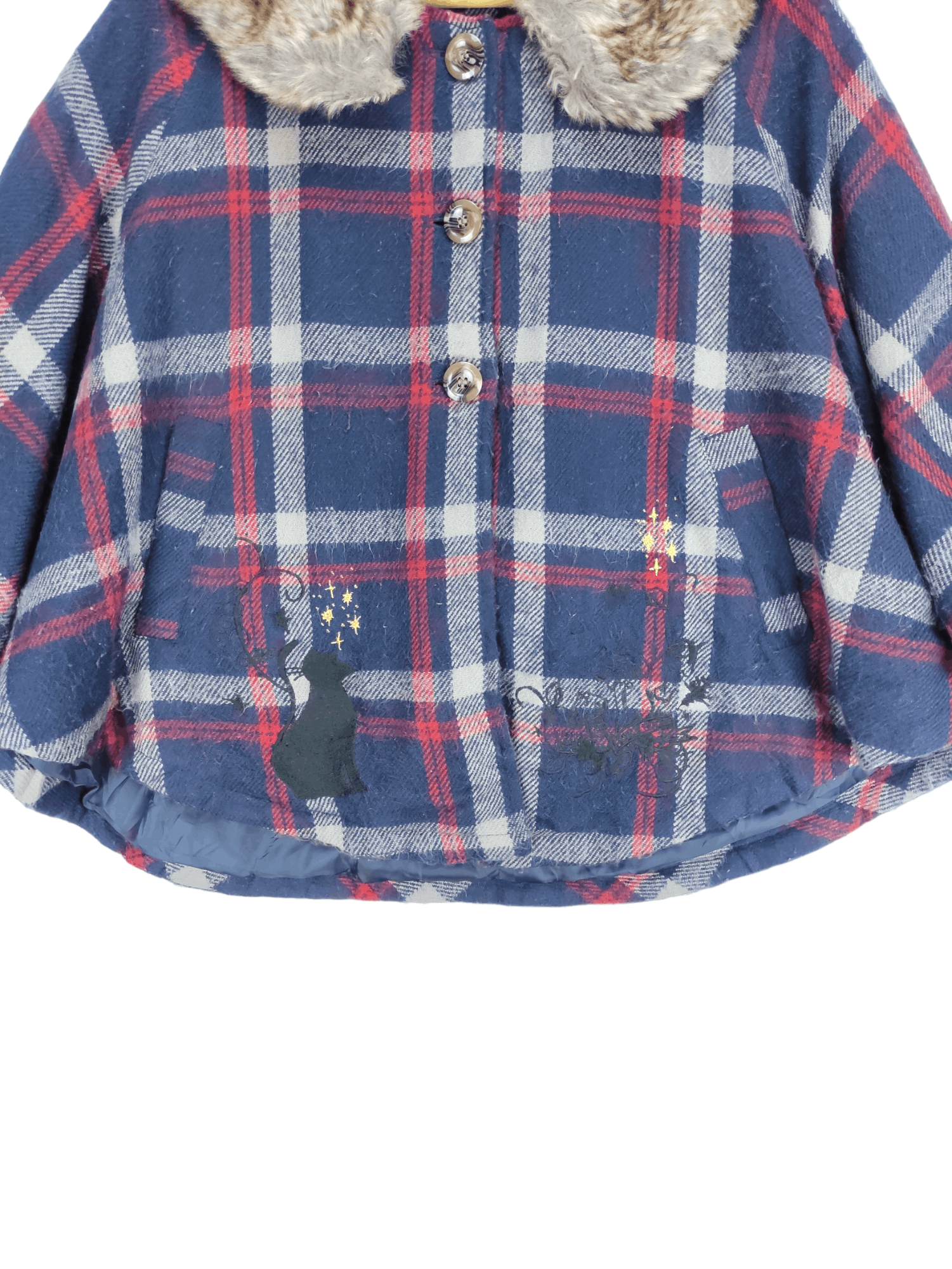 Japanese Brand Steals🔥Poncho Checkered by Scolar Size ONE SIZE - 8 Thumbnail