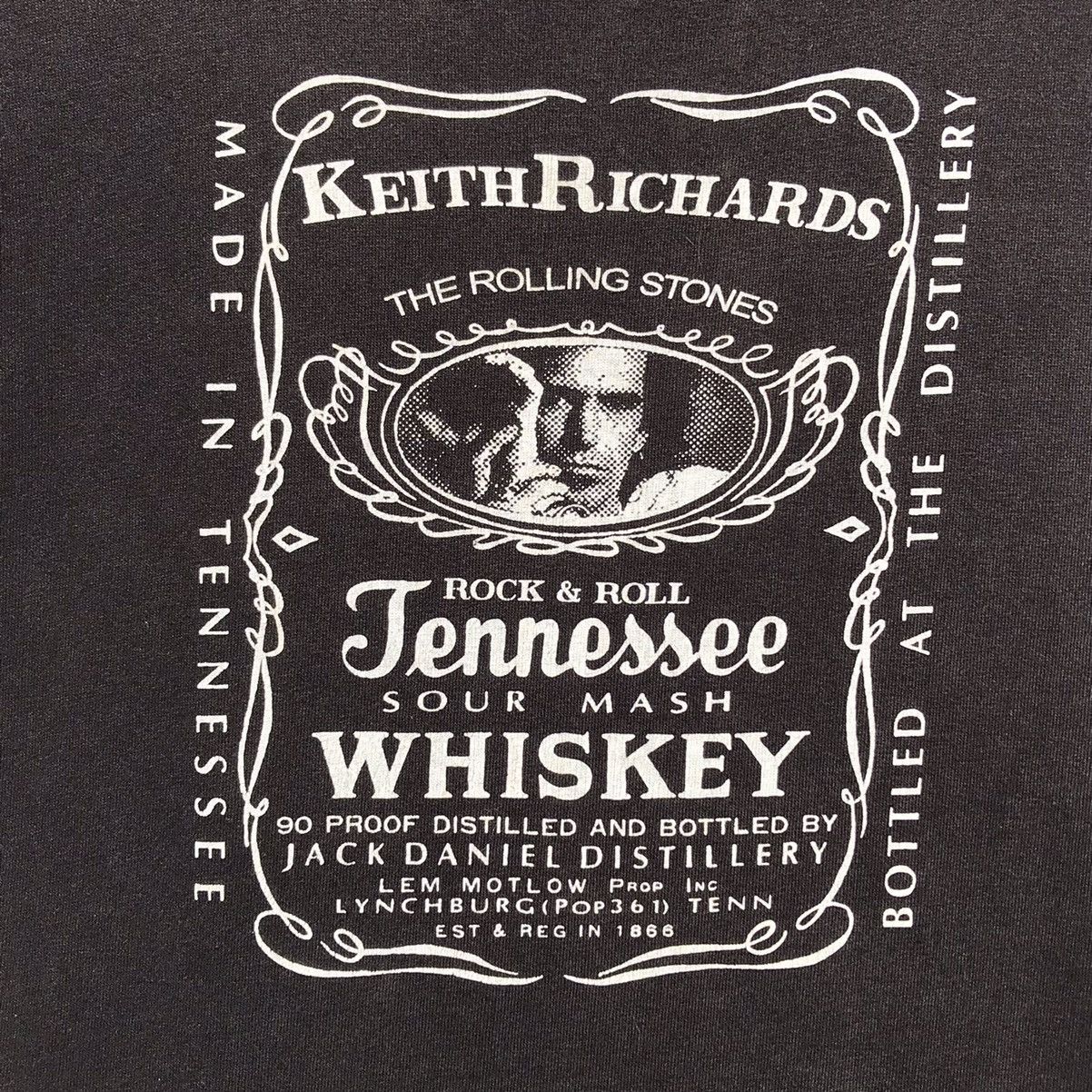 Band Tees Vintage 90s Keith Richards The Rolling Stones. Size US M / EU 48-50 / 2 - 6 Thumbnail