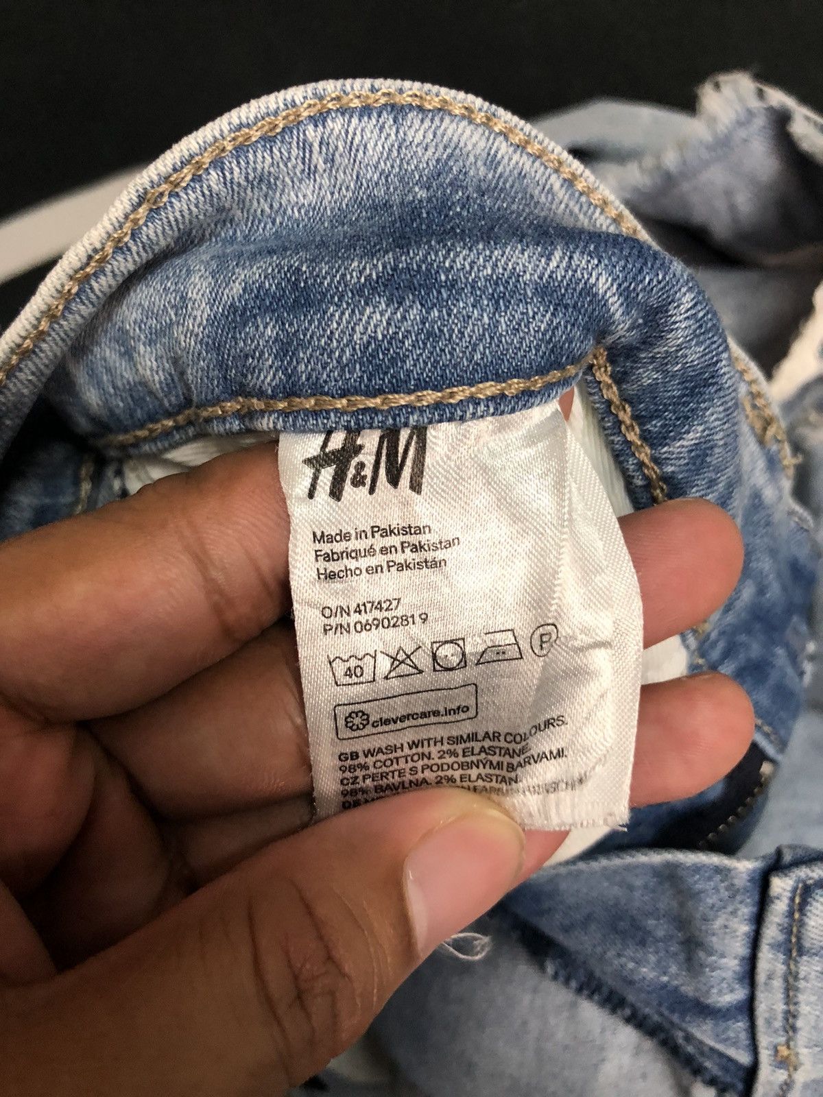 H&M Vintage H&M Jeans Bluewash Skinny Distressed Denim Pants W30 Size US 30 / EU 46 - 9 Thumbnail