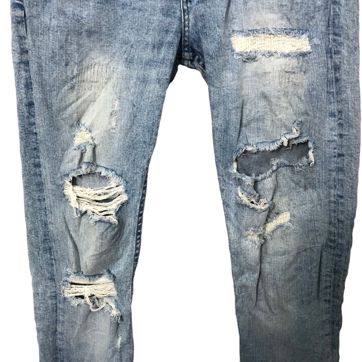 H&M Vintage H&M Jeans Bluewash Skinny Distressed Denim Pants W30 Size US 30 / EU 46 - 4 Thumbnail