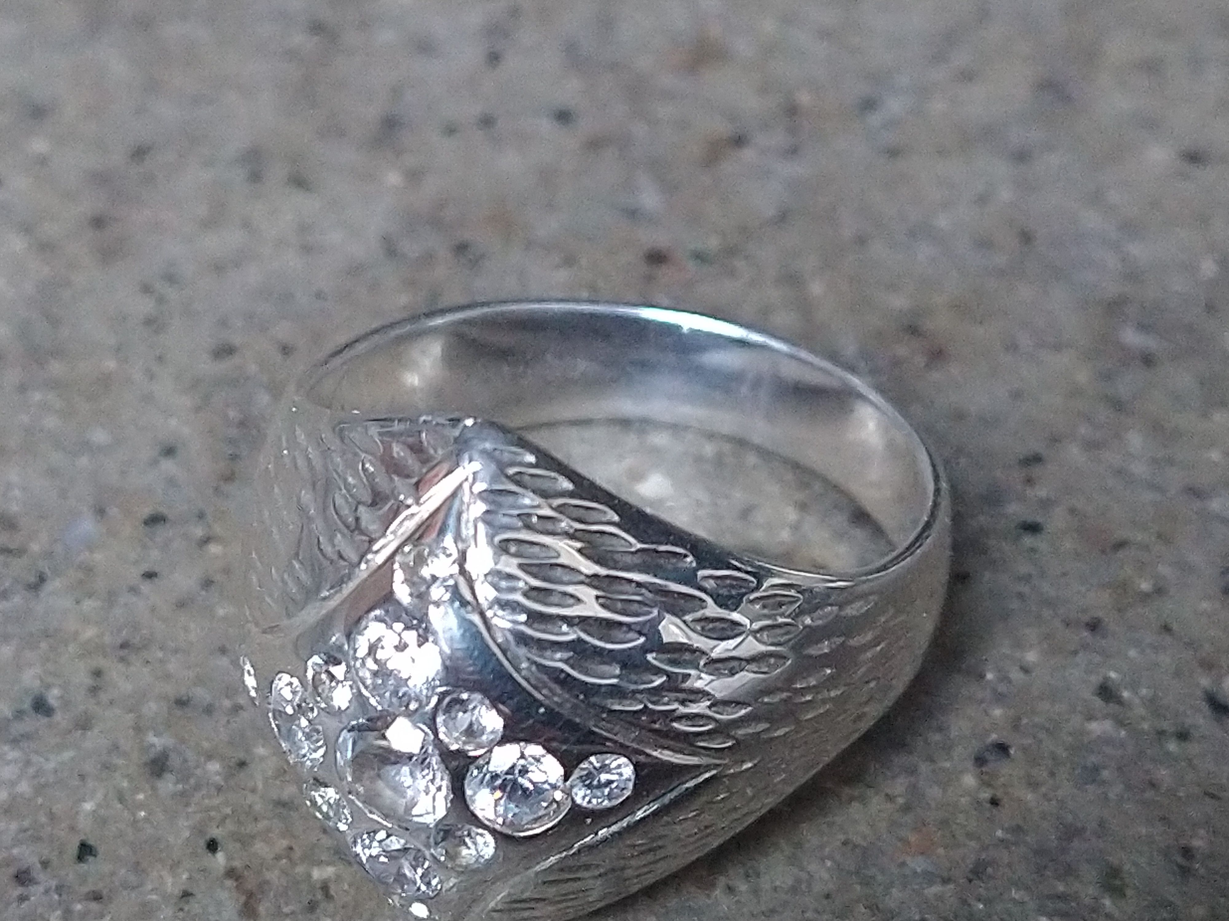 Jewelry × Sterling Silver Sterling Silver Ring Size 9.5 Star Art Deco Glass Stones Size ONE SIZE - 4 Thumbnail