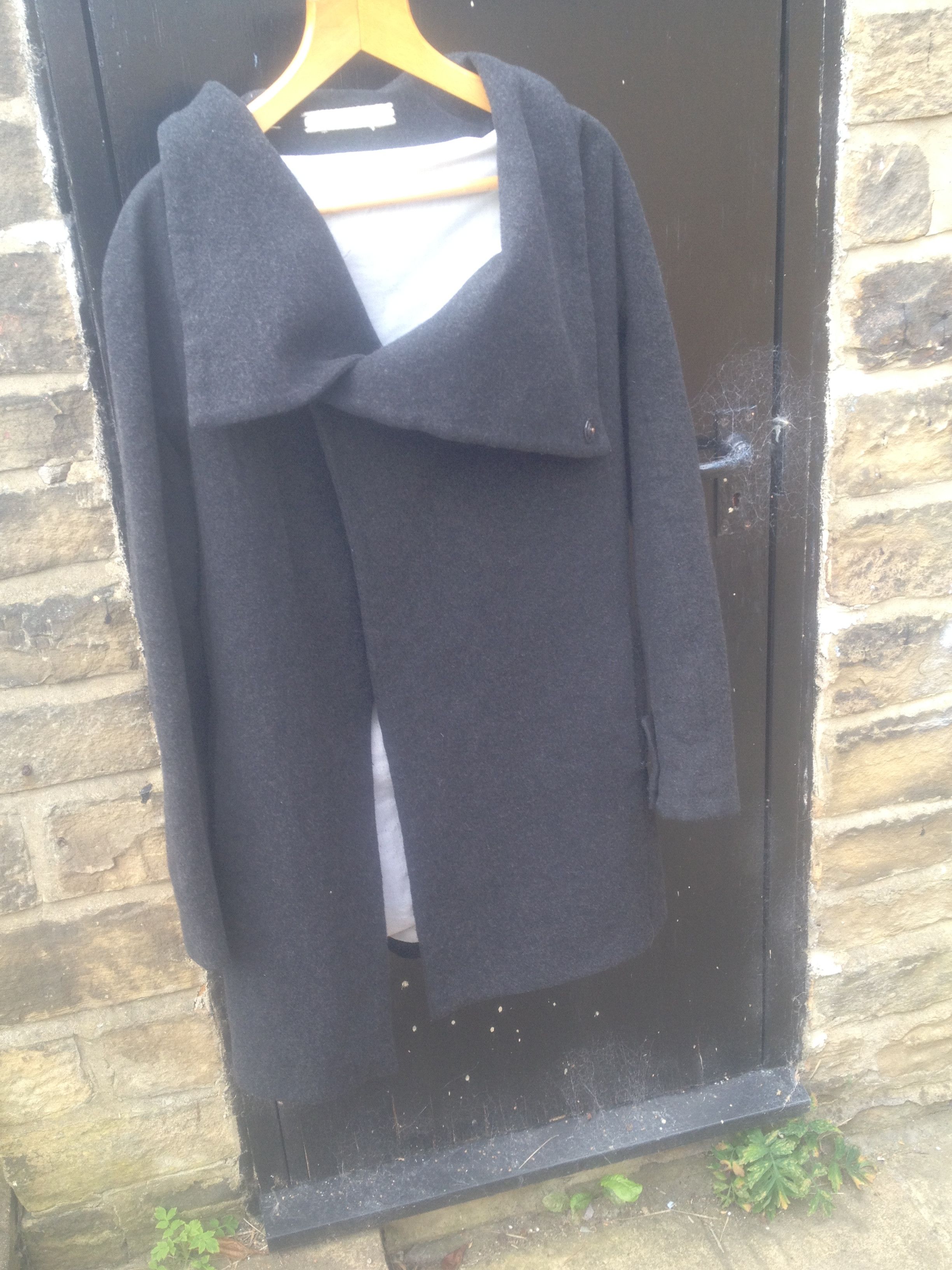 Lentrian High Neck / Funnelneck Wool Coat Size US XS / EU 42 / 0 - 6 Thumbnail
