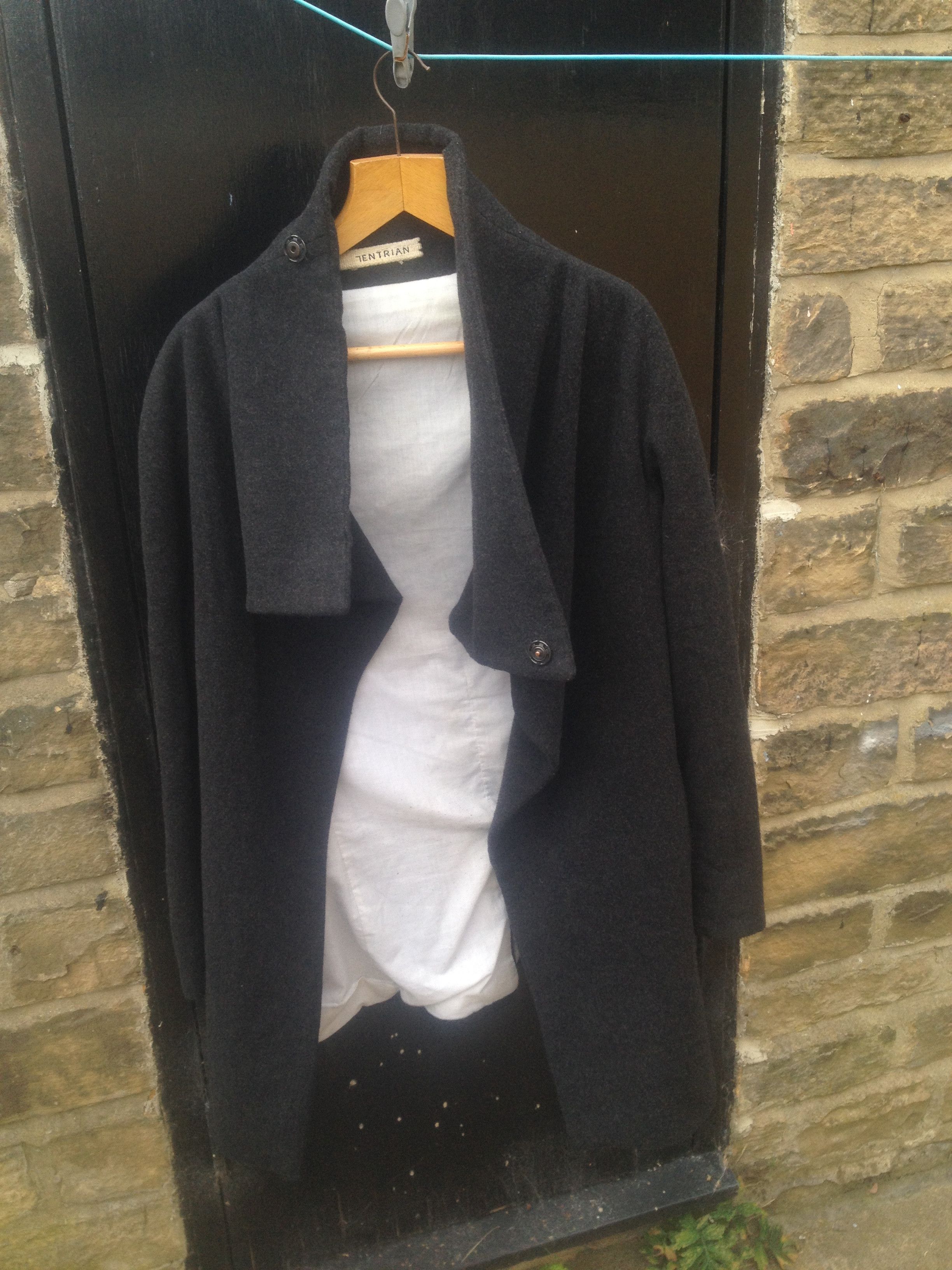 Lentrian High Neck / Funnelneck Wool Coat Size US XS / EU 42 / 0 - 8 Thumbnail