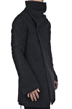 Lentrian High Neck / Funnelneck Wool Coat Size US XS / EU 42 / 0 - 3 Thumbnail