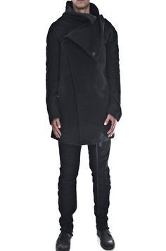 Lentrian High Neck / Funnelneck Wool Coat Size US XS / EU 42 / 0 - 4 Thumbnail