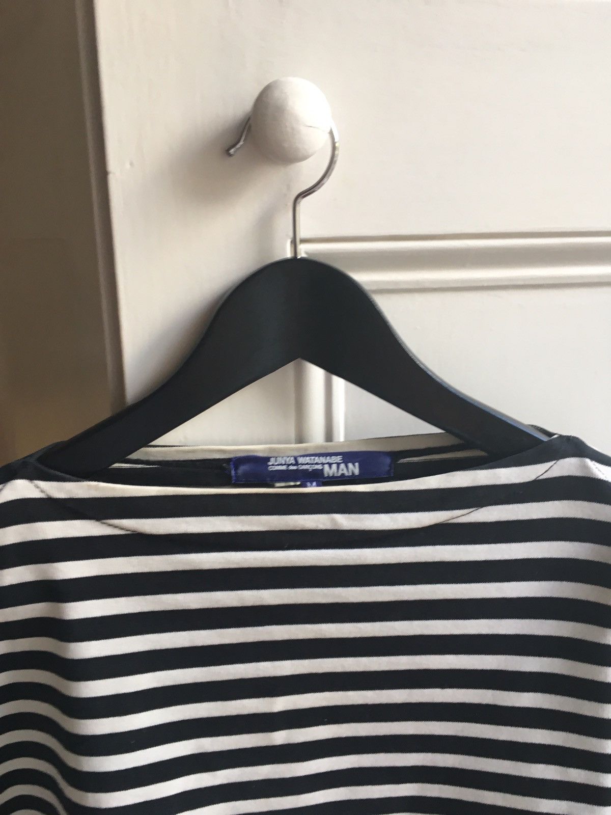 Comme des Garcons × Junya Watanabe Black & White Striped Breton Long Sleeved Shirt Size US M / EU 48-50 / 2 - 2 Thumbnail