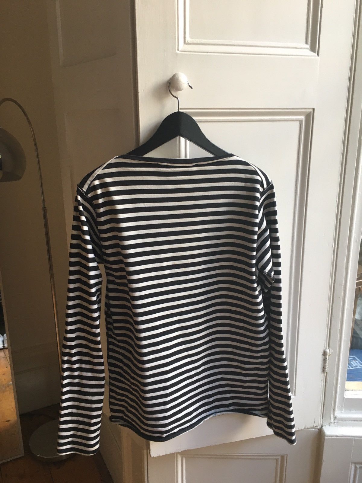 Comme des Garcons × Junya Watanabe Black & White Striped Breton Long Sleeved Shirt Size US M / EU 48-50 / 2 - 4 Thumbnail