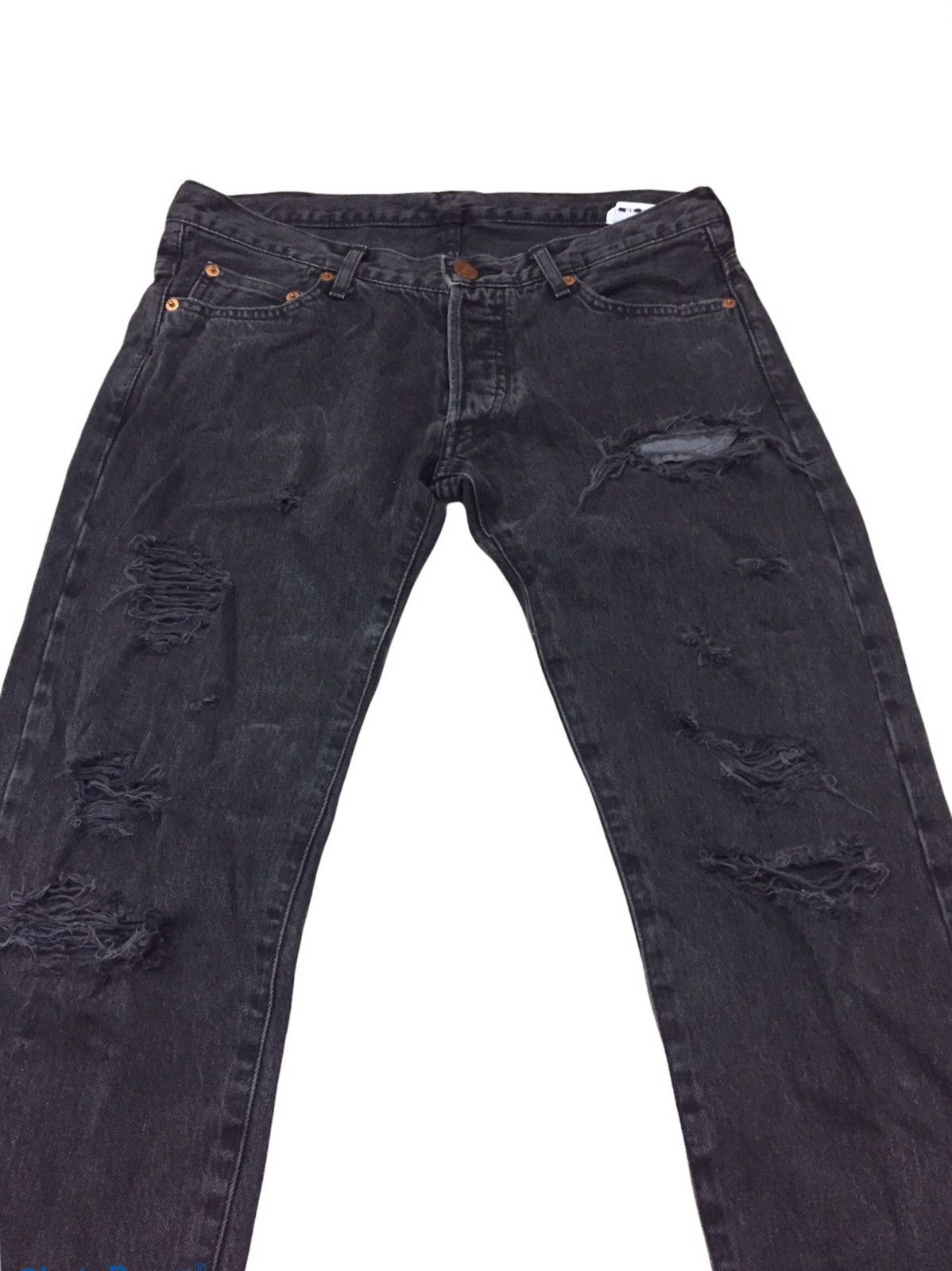 Japanese Brand Distressed Jouetie Joker Japan Selvedge Low Rise Denim Size US 31 - 3 Thumbnail