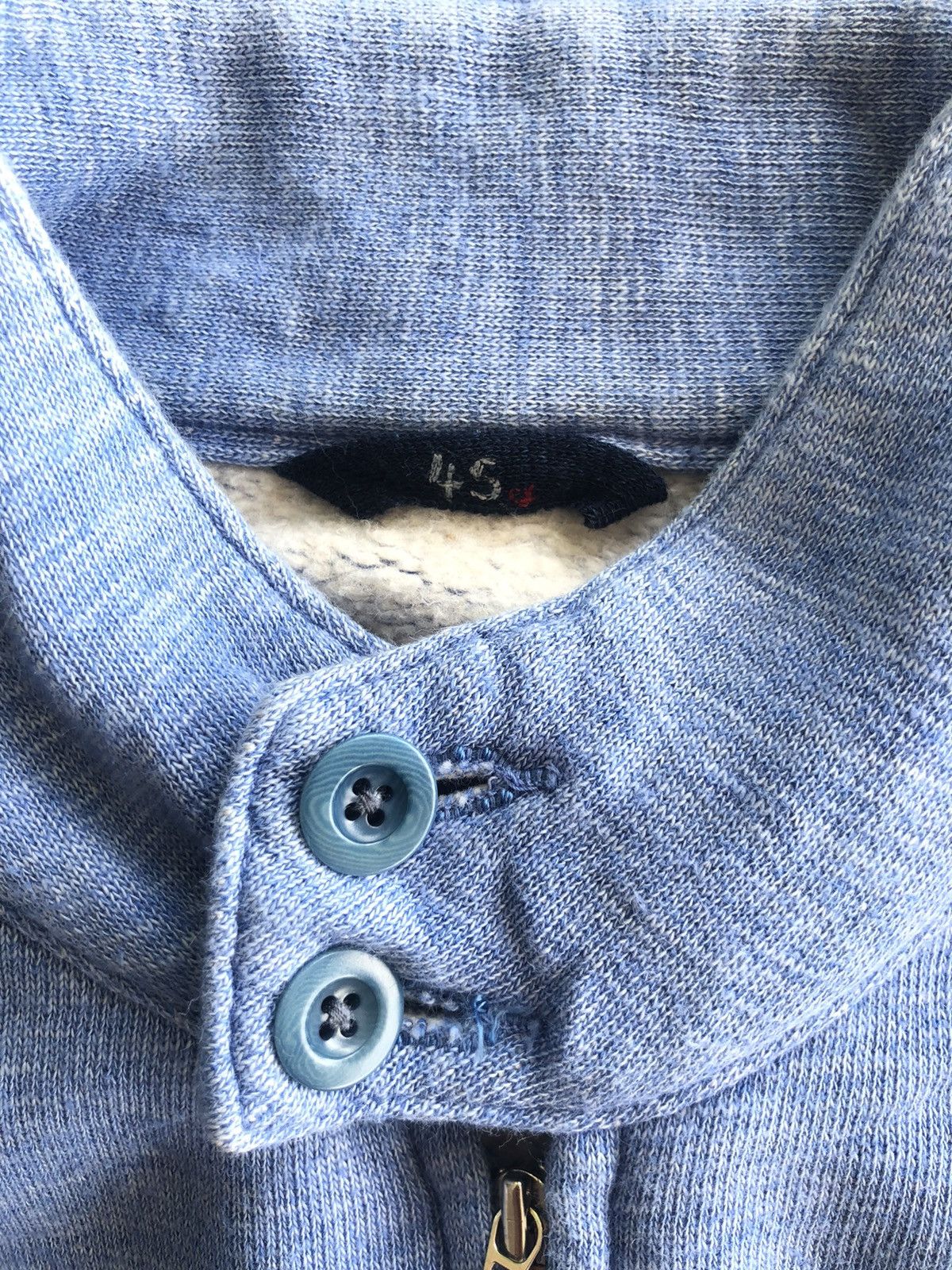 45rpm GRAIL🔥45RPM 🇯🇵 Indigo Dyed Zipper Sweater Size US S / EU 44-46 / 1 - 5 Thumbnail