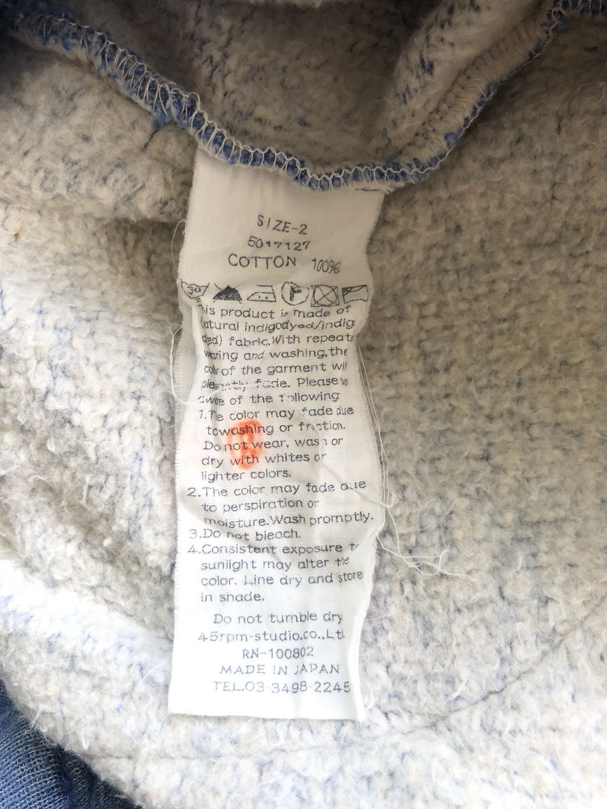 45rpm GRAIL🔥45RPM 🇯🇵 Indigo Dyed Zipper Sweater Size US S / EU 44-46 / 1 - 6 Thumbnail