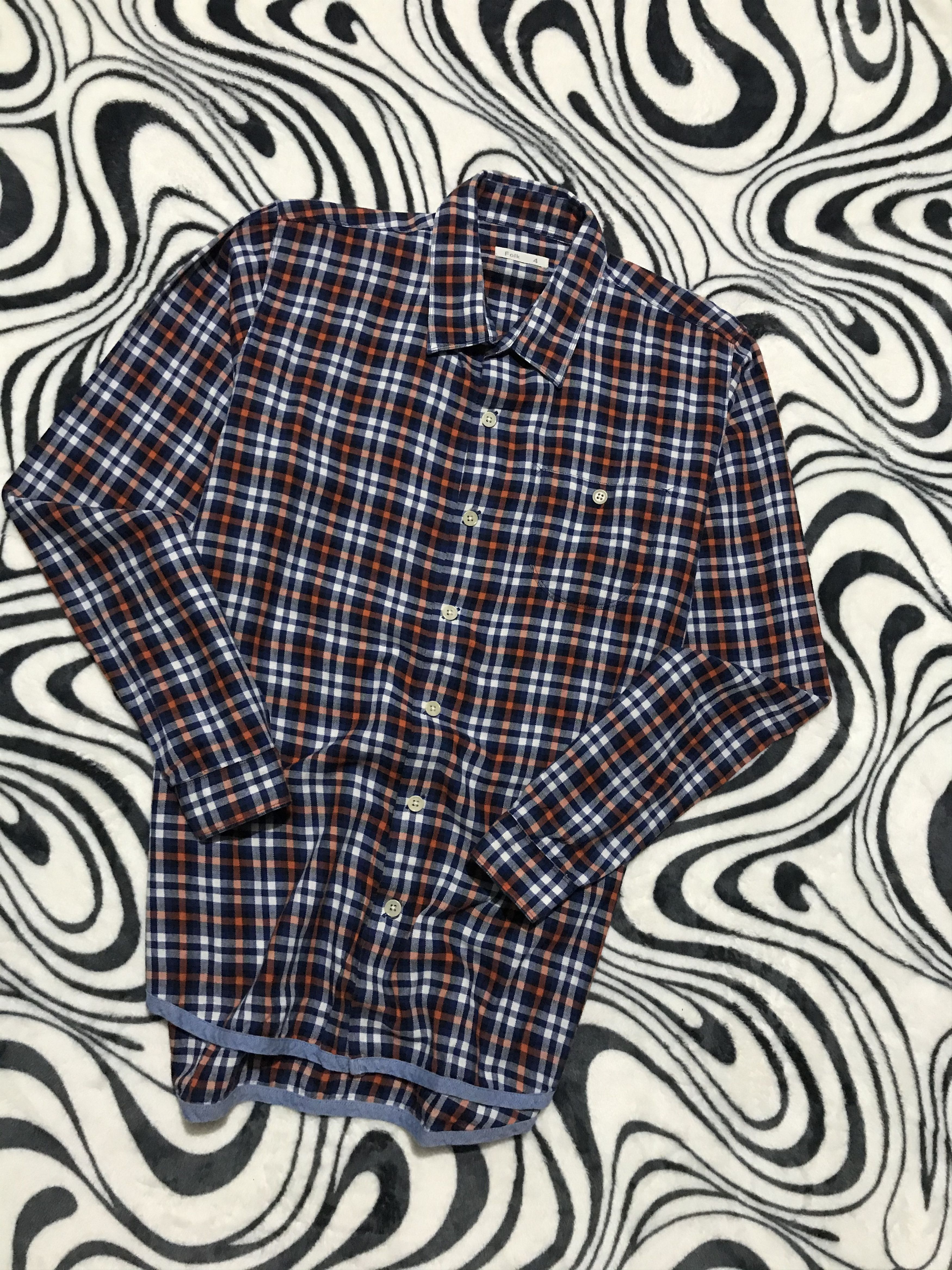Flannel Folk Plaid Checked Mens Shirt Size US L / EU 52-54 / 3 - 1 Thumbnail