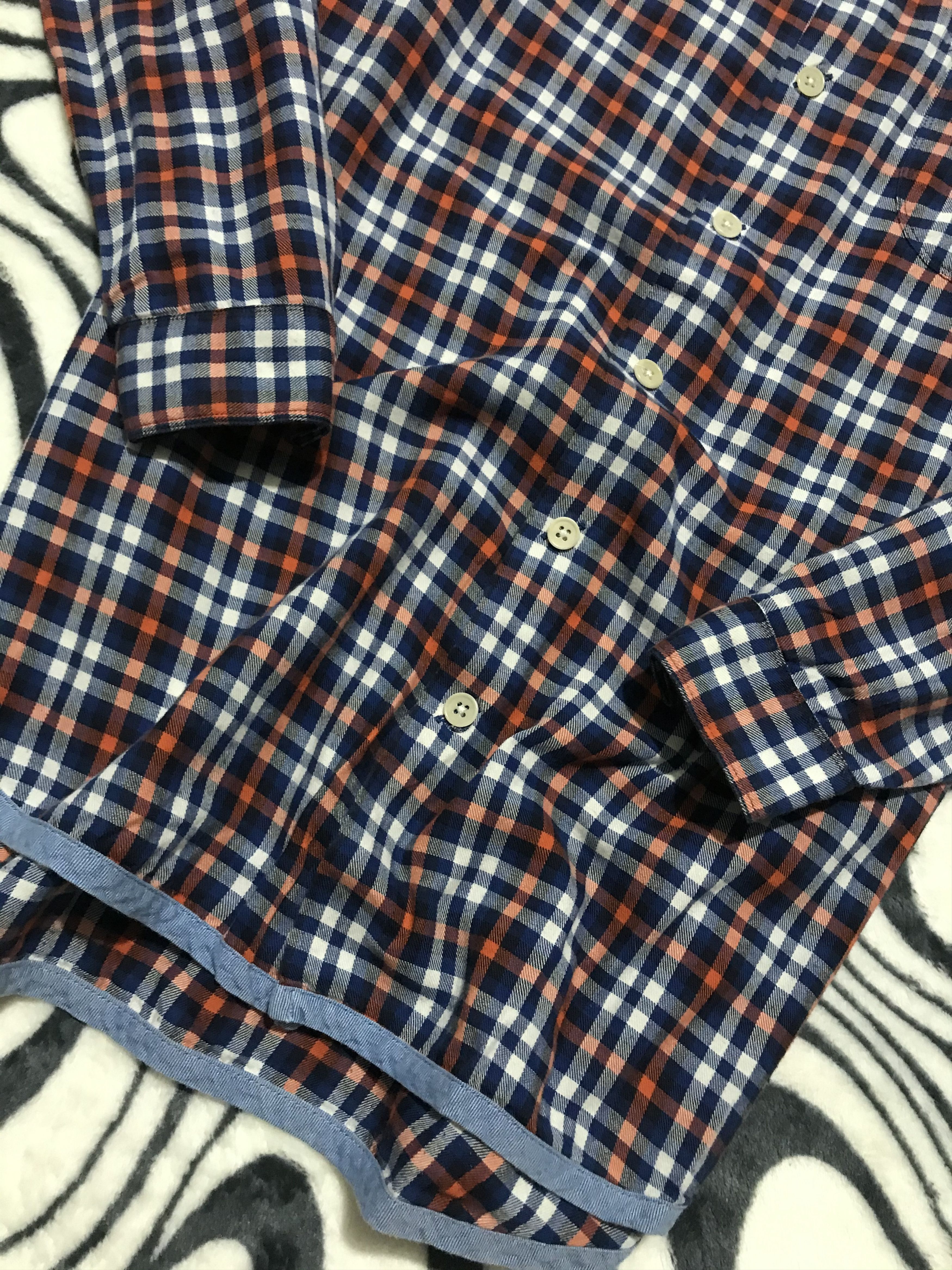 Flannel Folk Plaid Checked Mens Shirt Size US L / EU 52-54 / 3 - 2 Thumbnail