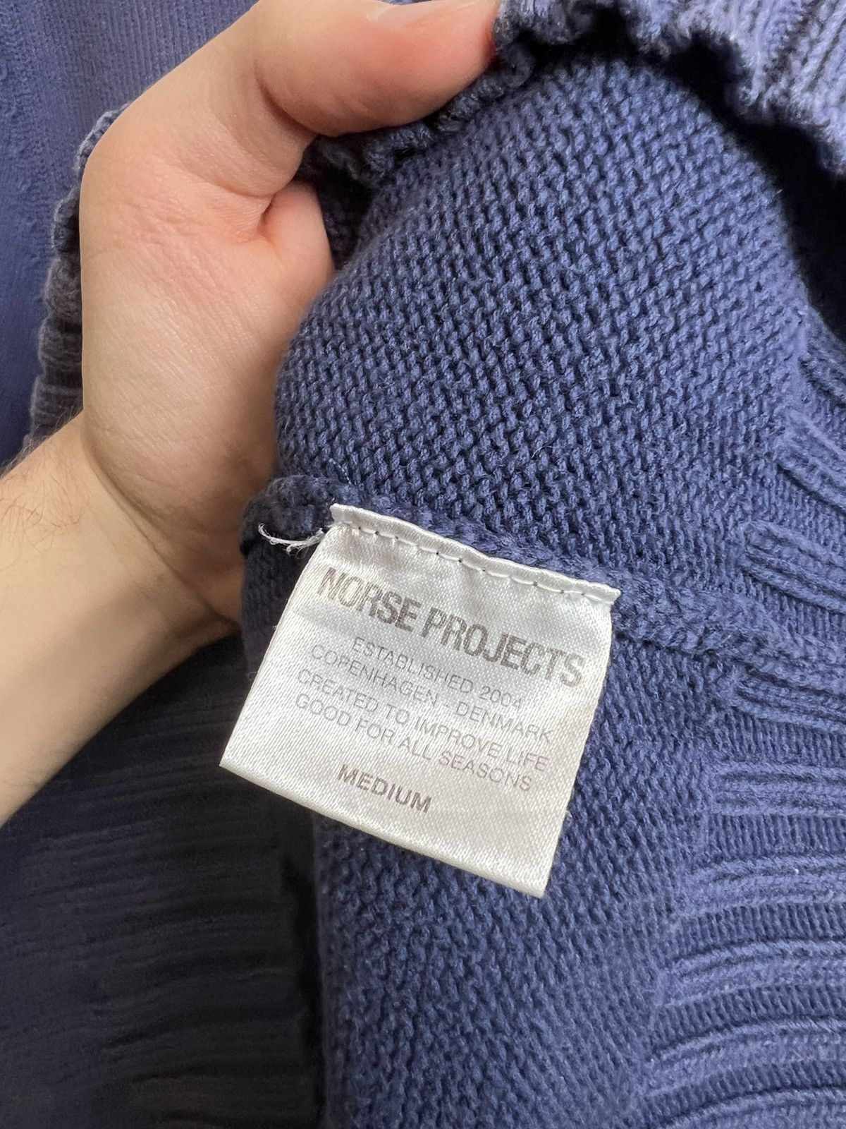 Norse Projects Norse Projects vintage knitted crewneck blue violet sweater Size US M / EU 48-50 / 2 - 5 Thumbnail