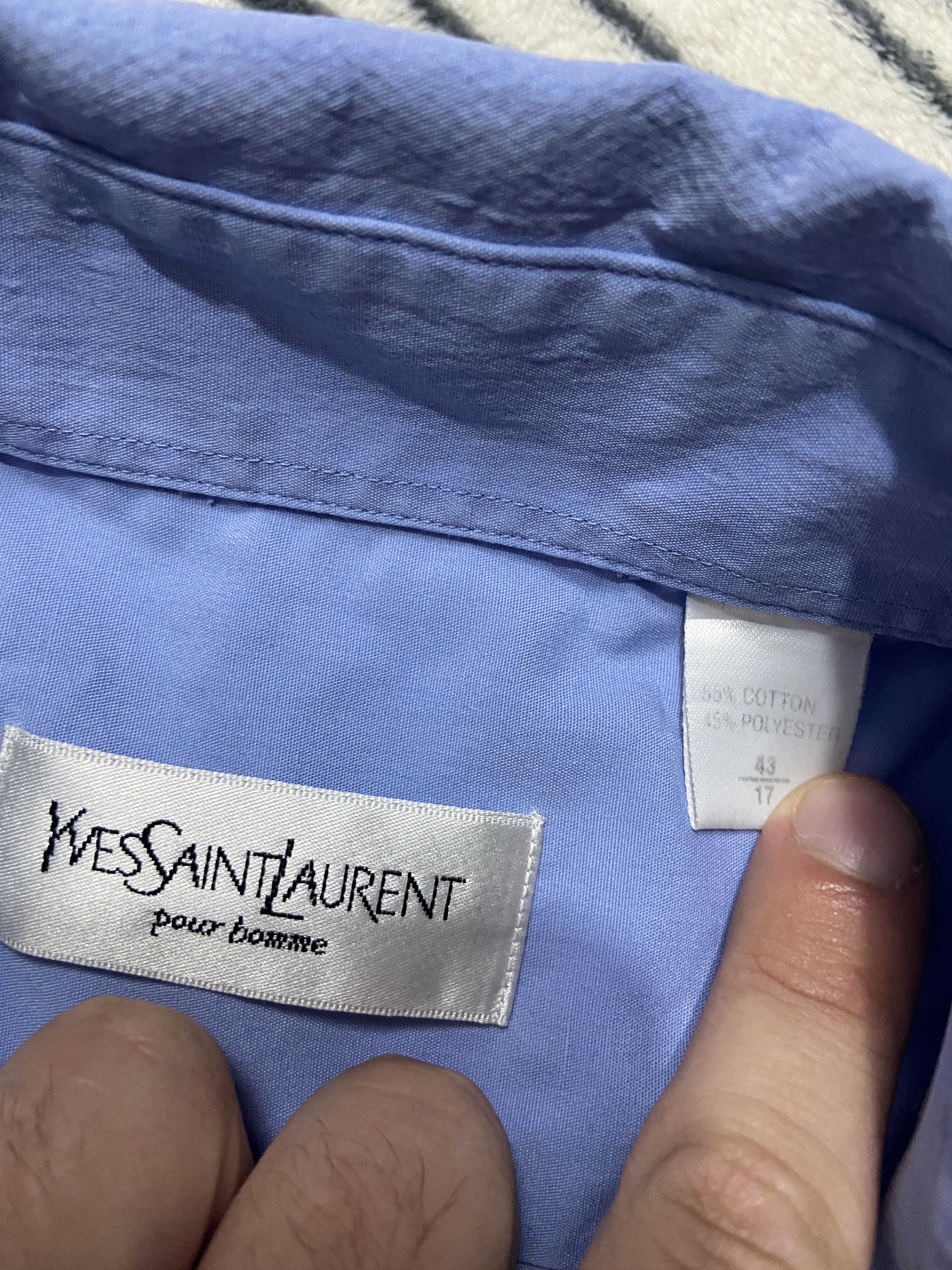 Yves Saint Laurent Yves Saint Laurent YSL Men's Long Sleeve Shirt Size US XXL / EU 58 / 5 - 4 Thumbnail
