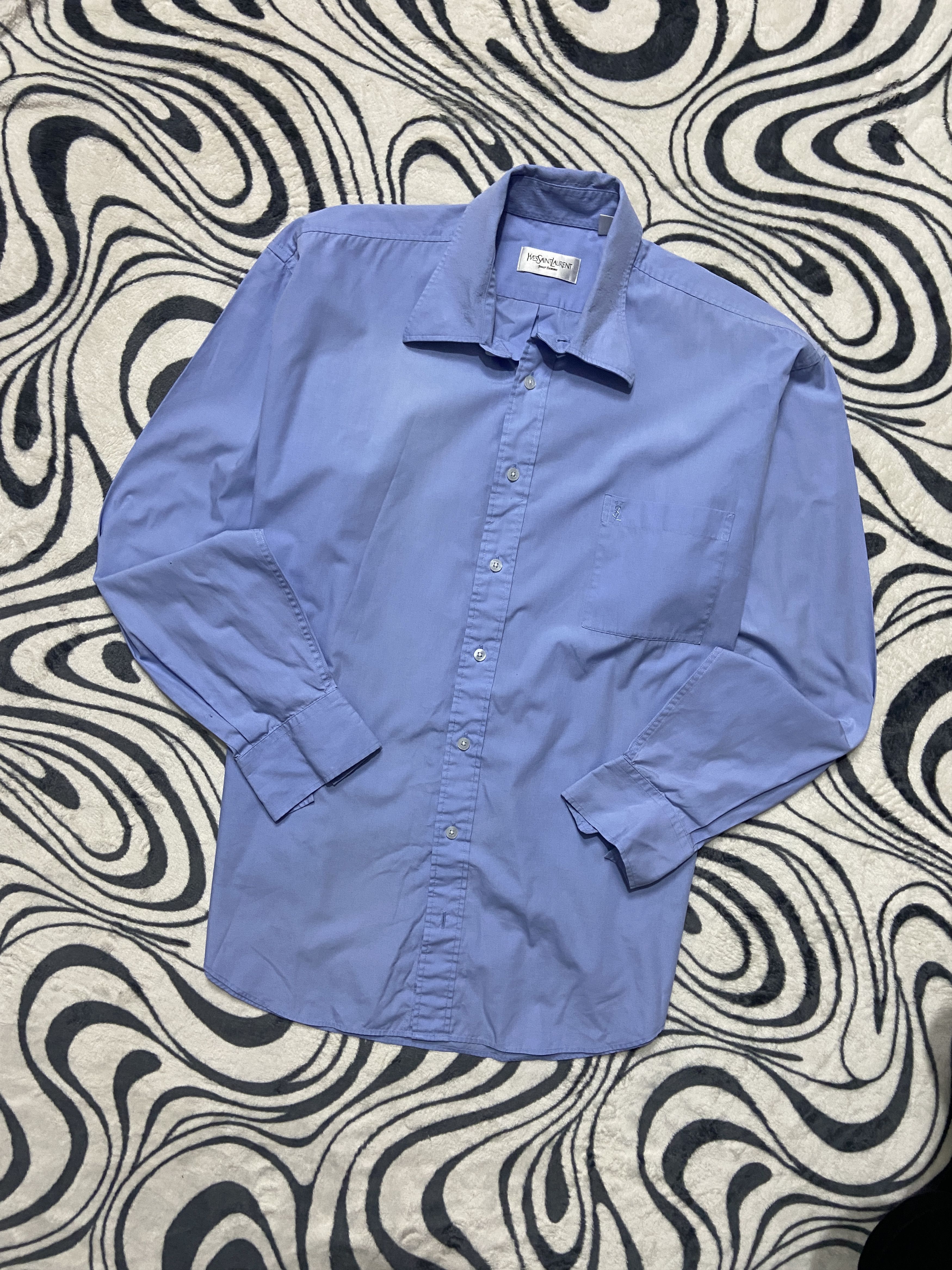 Yves Saint Laurent Yves Saint Laurent YSL Men's Long Sleeve Shirt Size US XXL / EU 58 / 5 - 1 Thumbnail