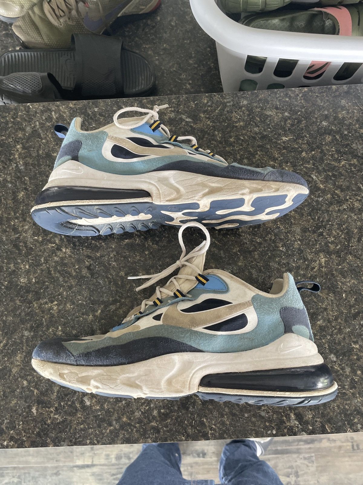 Nike Nike Air Max 270 React Men Blue White Grailed