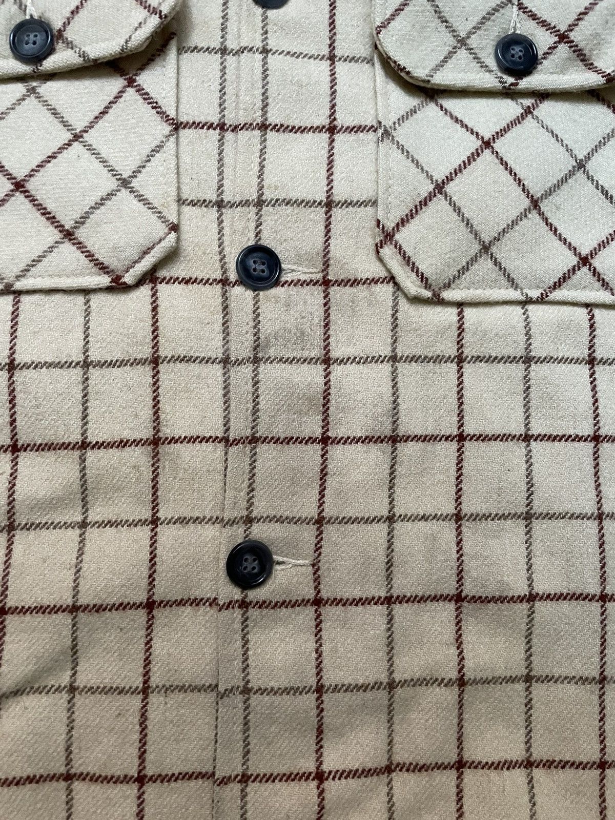 Woolrich Woolen Mills Vintage Woolrich Shirt Jacket - Beige Wool Plaid Size US L / EU 52-54 / 3 - 8 Thumbnail