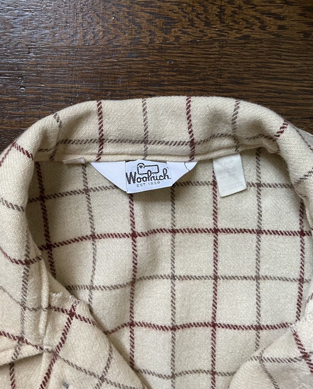 Woolrich Woolen Mills Vintage Woolrich Shirt Jacket - Beige Wool Plaid Size US L / EU 52-54 / 3 - 3 Thumbnail