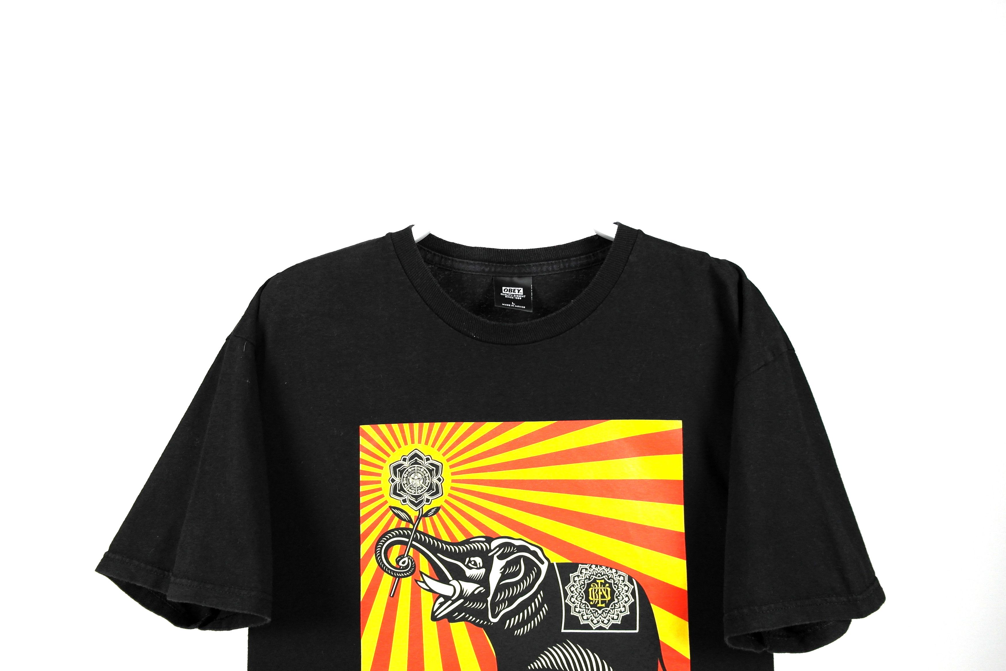 Obey Obey T-shirt Elephant Print Size US L / EU 52-54 / 3 - 2 Thumbnail