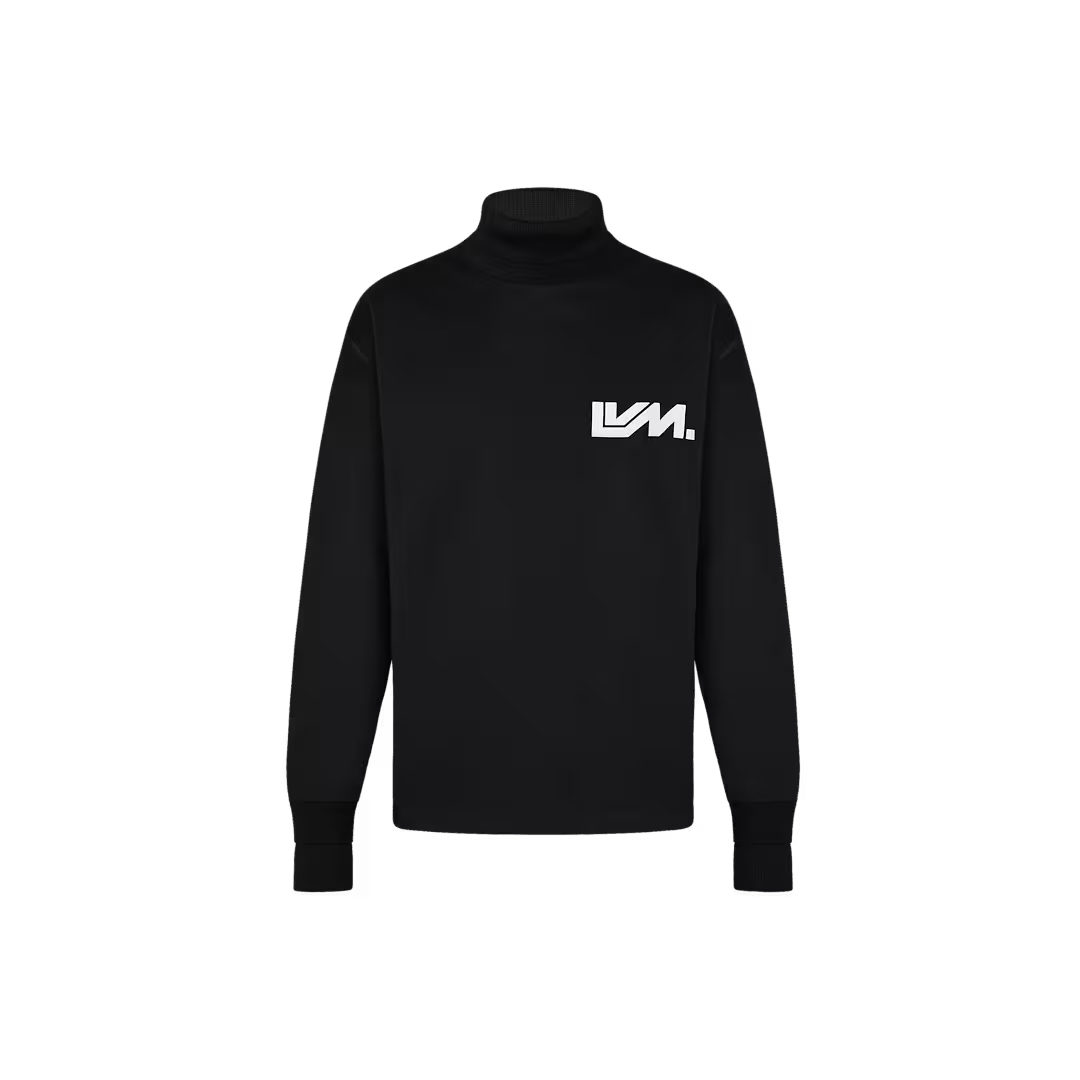 Wool Knit Rib Trompe L’Oeil Printed Long Sleeve T-Shirt
