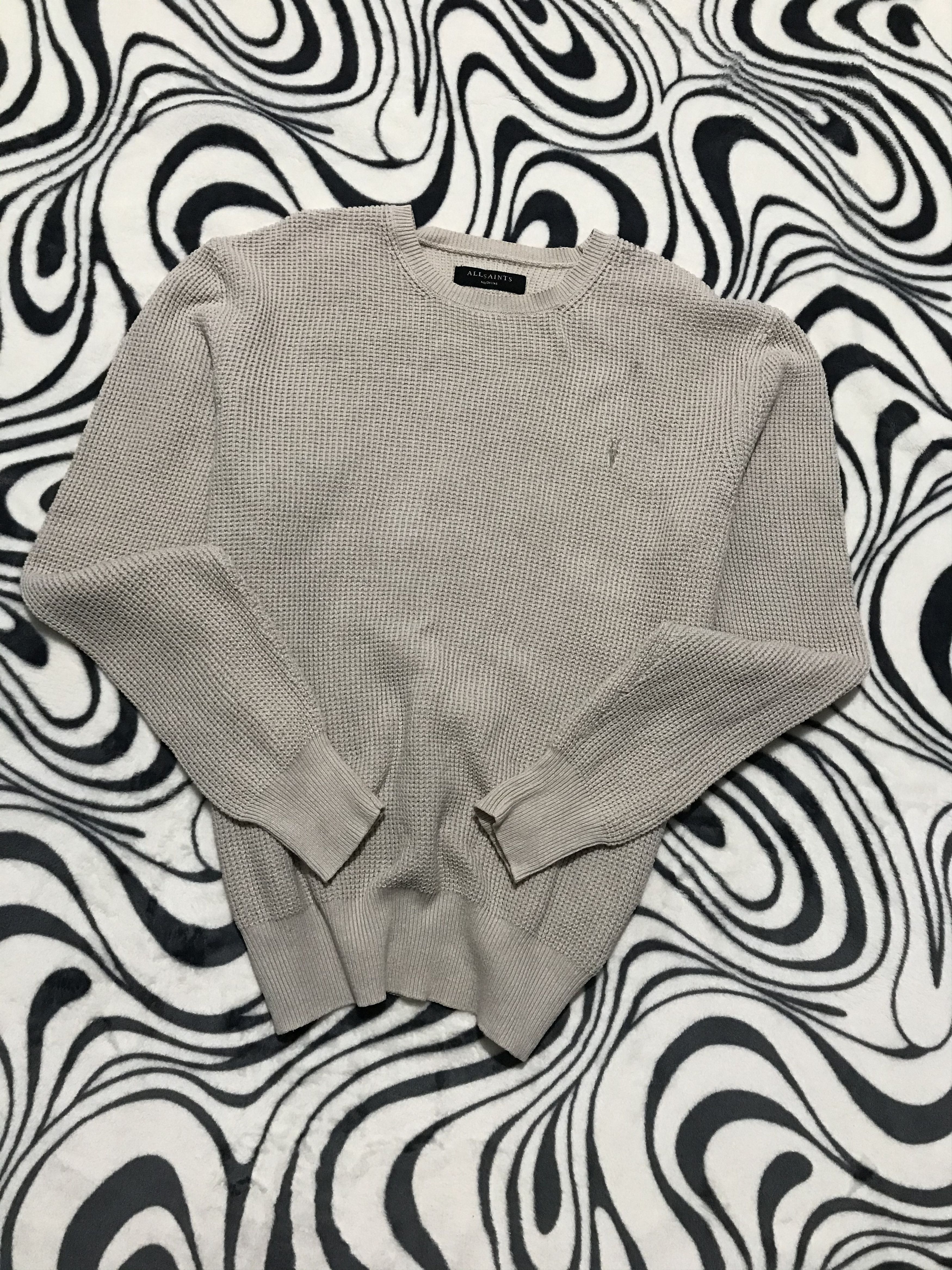 Allsaints AllSaints Mens Cotton Knit Sweater Size US M / EU 48-50 / 2 - 1 Thumbnail