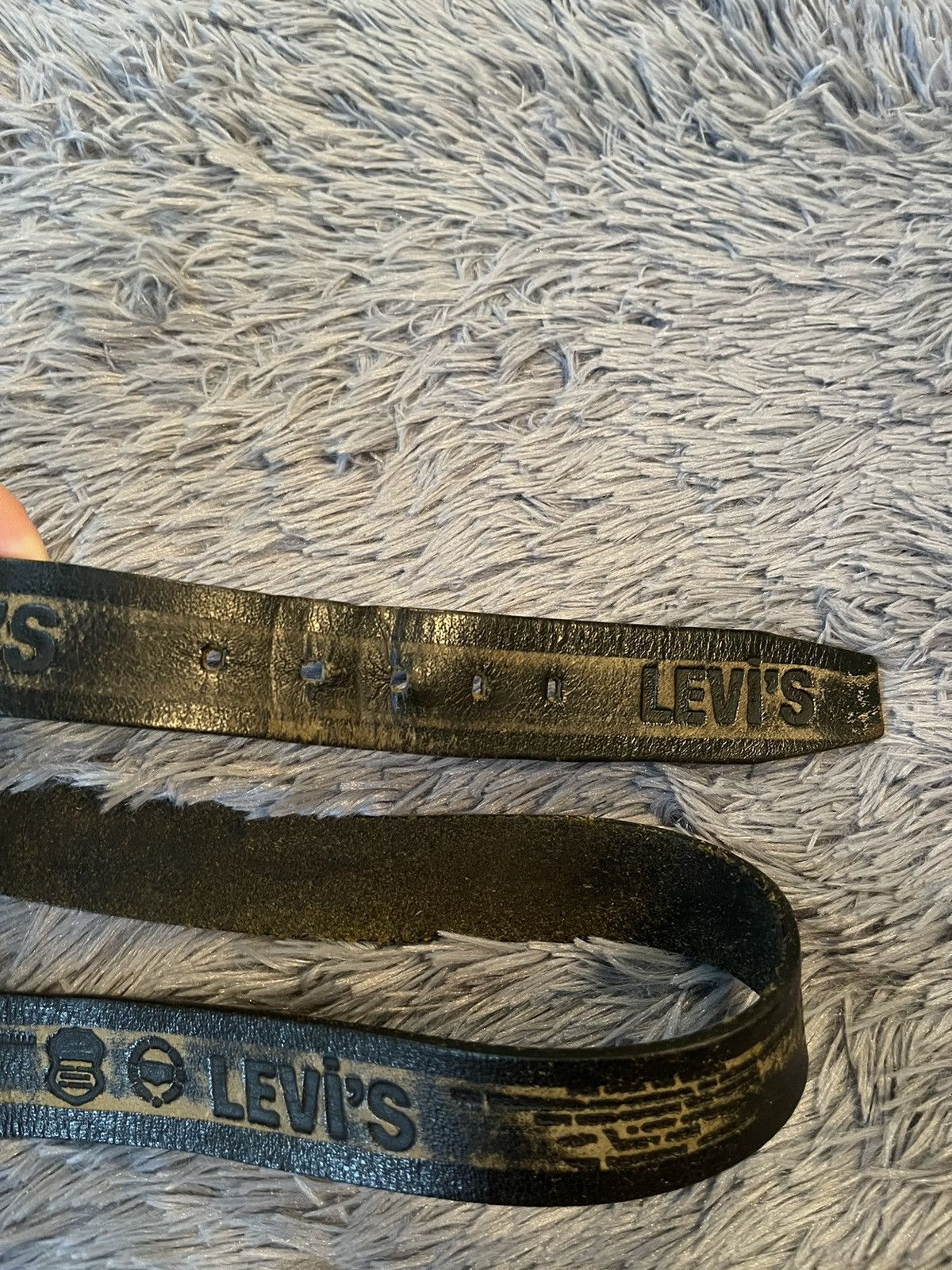 Cowboy Equipment × Levi's × Vintage Levi’s 90s vintage multilogo western leather belt Size 34 - 3 Thumbnail