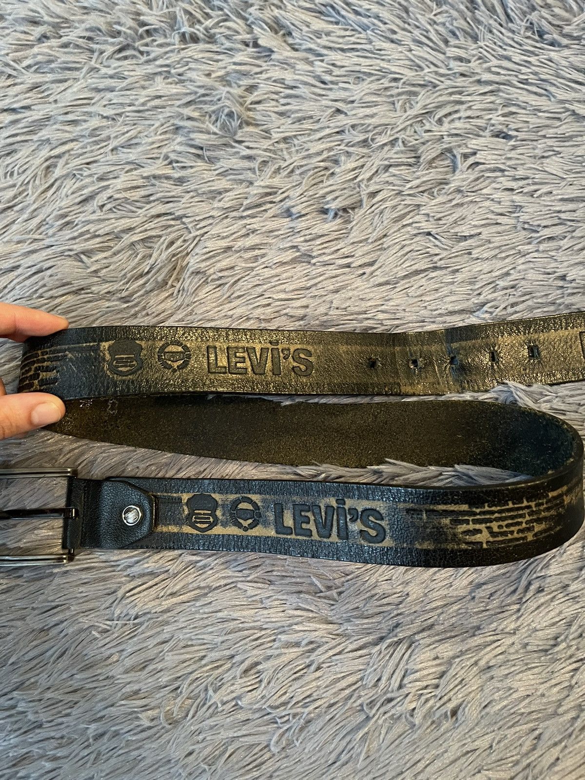 Cowboy Equipment × Levi's × Vintage Levi’s 90s vintage multilogo western leather belt Size 34 - 2 Thumbnail