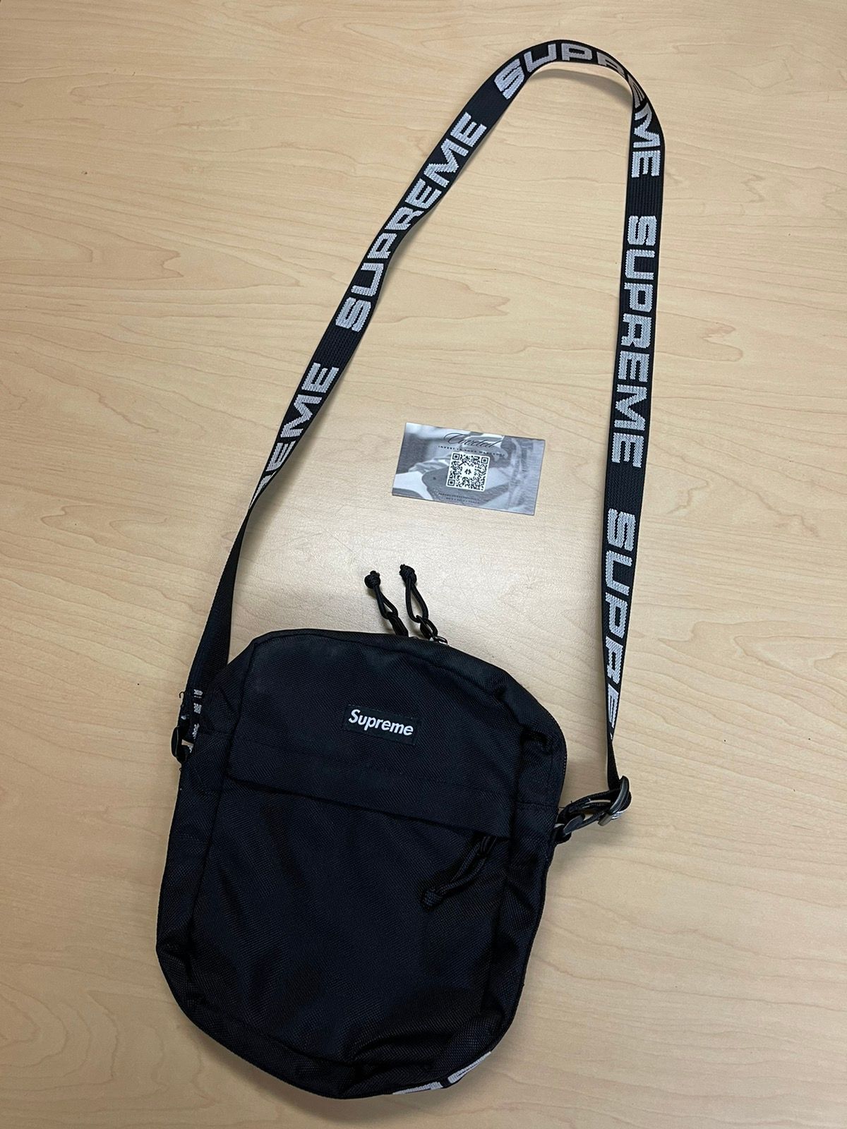 Brand New Supreme SS18 Shoulder Bag - Black Cordura Fabric With Tags