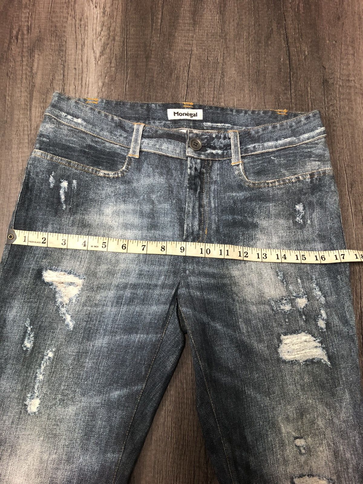 If Six Was Nine × Japanese Brand × Vintage Monégal Casual Jeans x Designer Size 29" - 3 Thumbnail