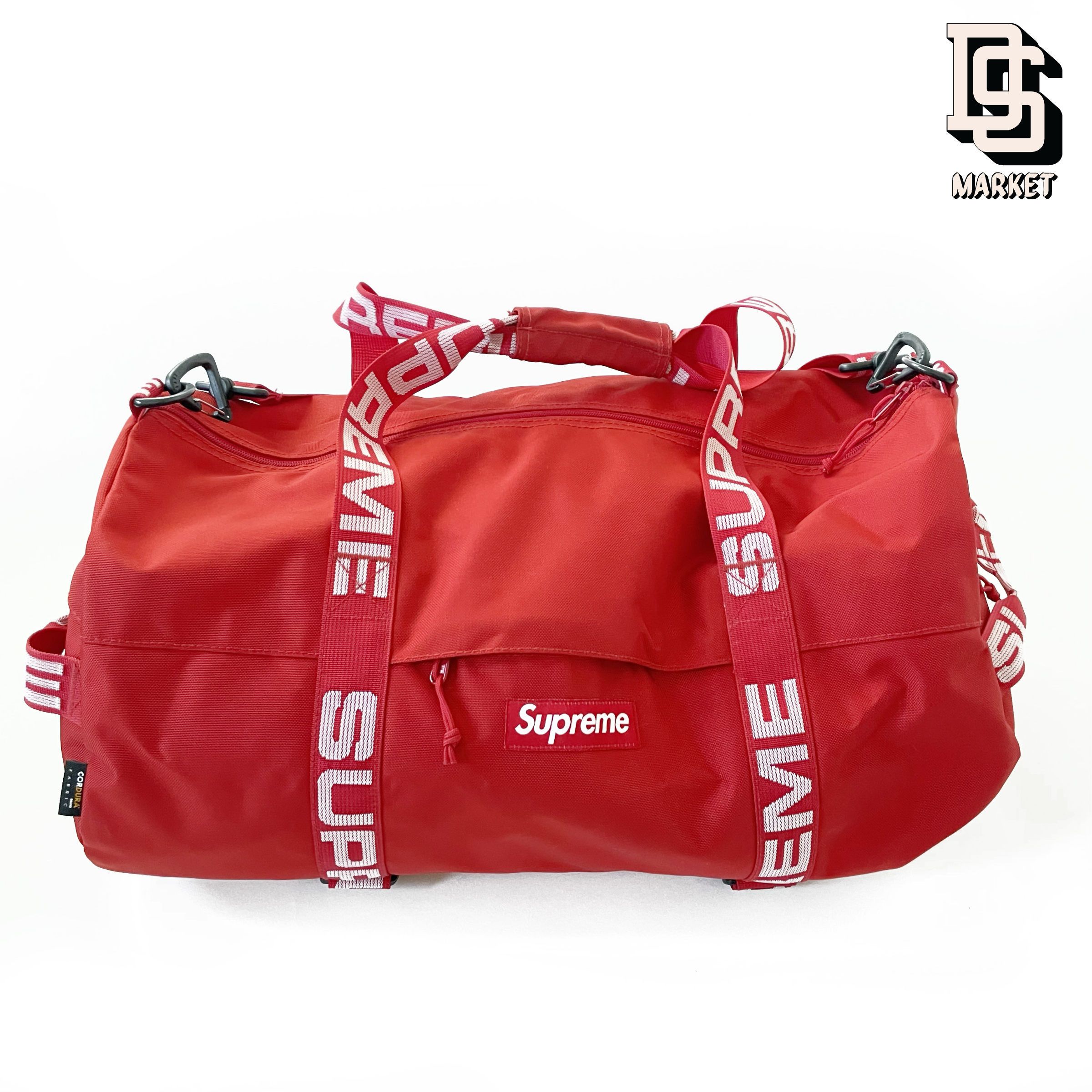 Supreme SUPREME DUFFLE BAG RED CORDURA KEEPALL BOX LOGO SS18 | Grailed
