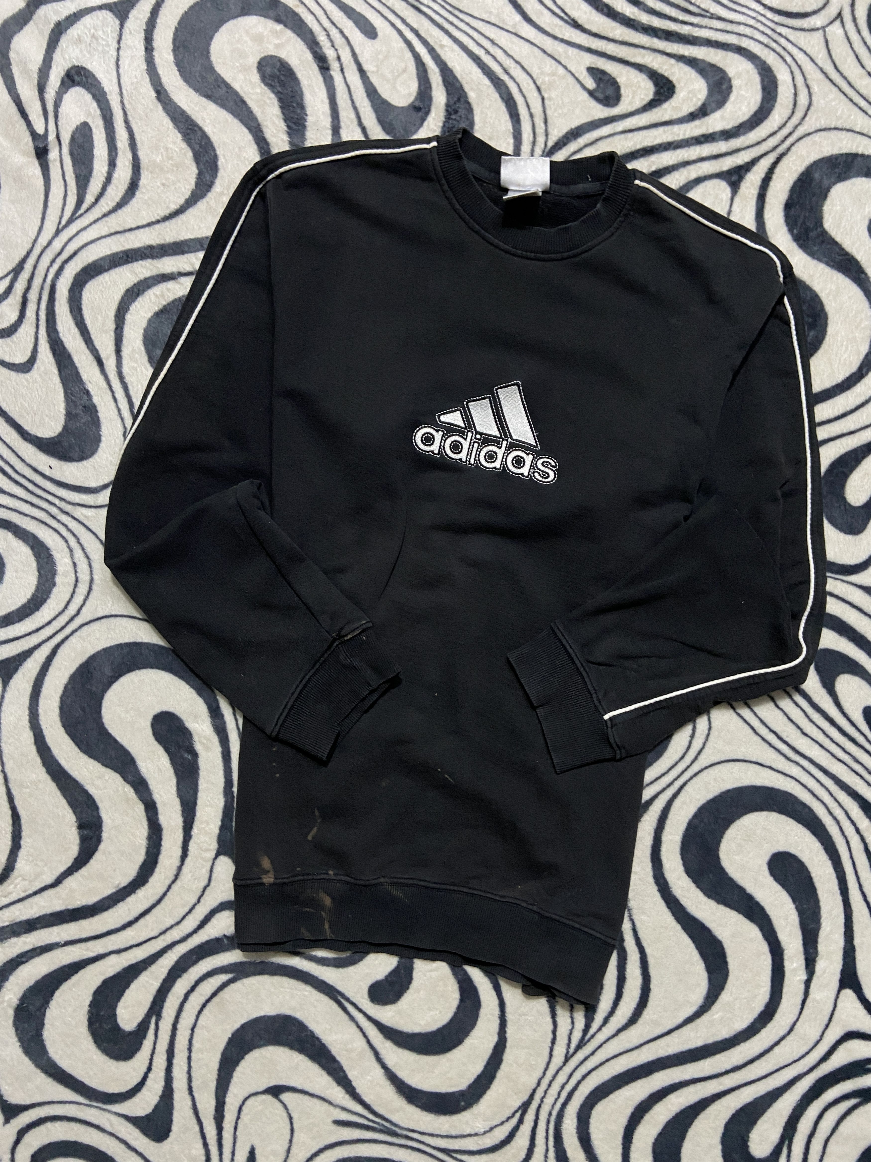 Adidas × Vintage Adidas Vintage Mens Distressed Sweatshirt Size US L / EU 52-54 / 3 - 1 Thumbnail