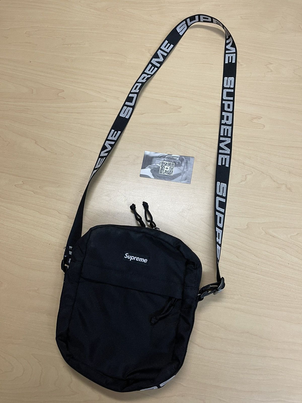 Supreme Supreme SS18 Black Logo Strap Shoulder Bag Pouch | Grailed