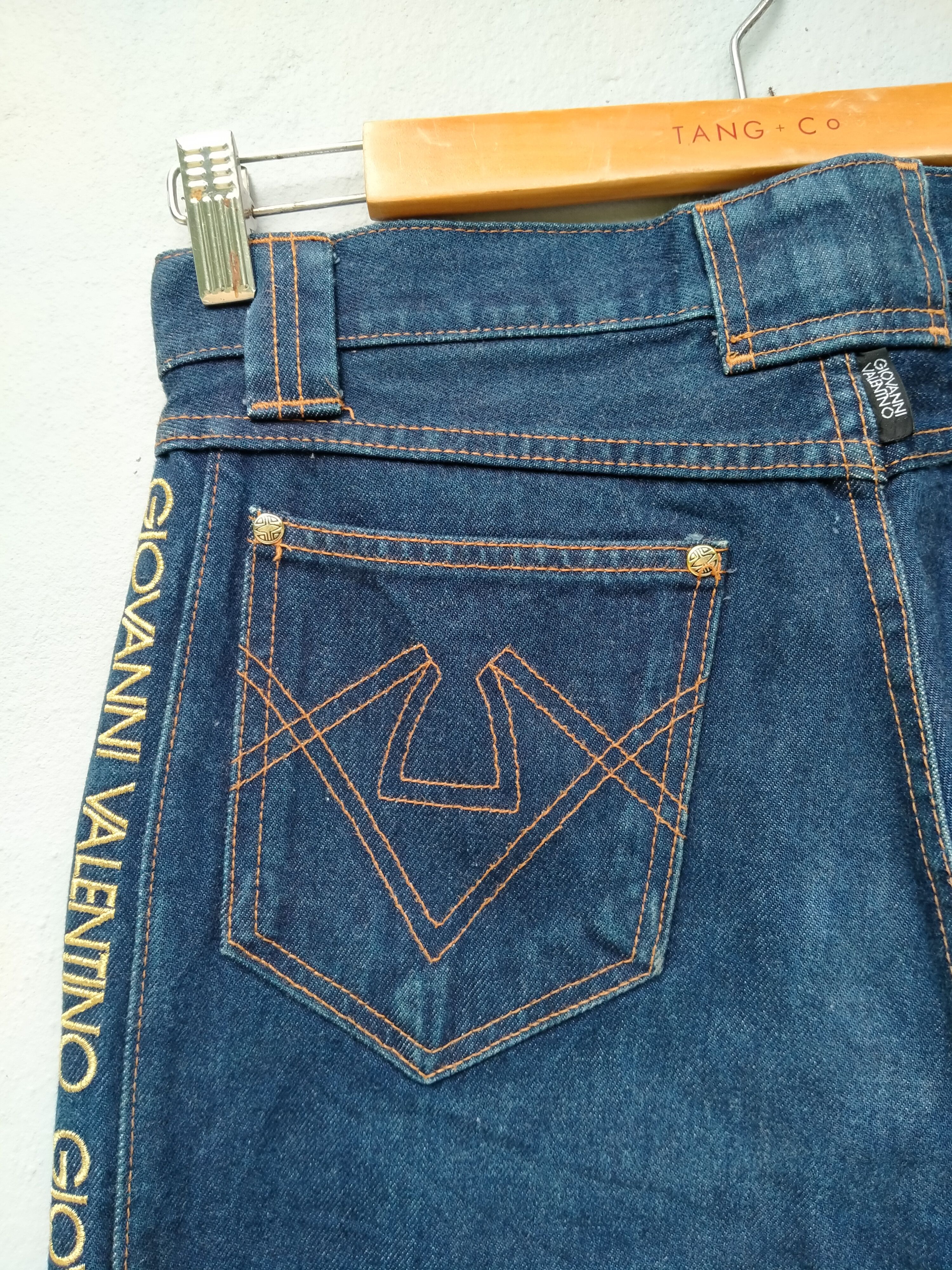 Giovanni Valentino Vtg 80s Giovanni Valentino Embroidery Side Spell Out Jeans Size US 30 / EU 46 - 5 Thumbnail