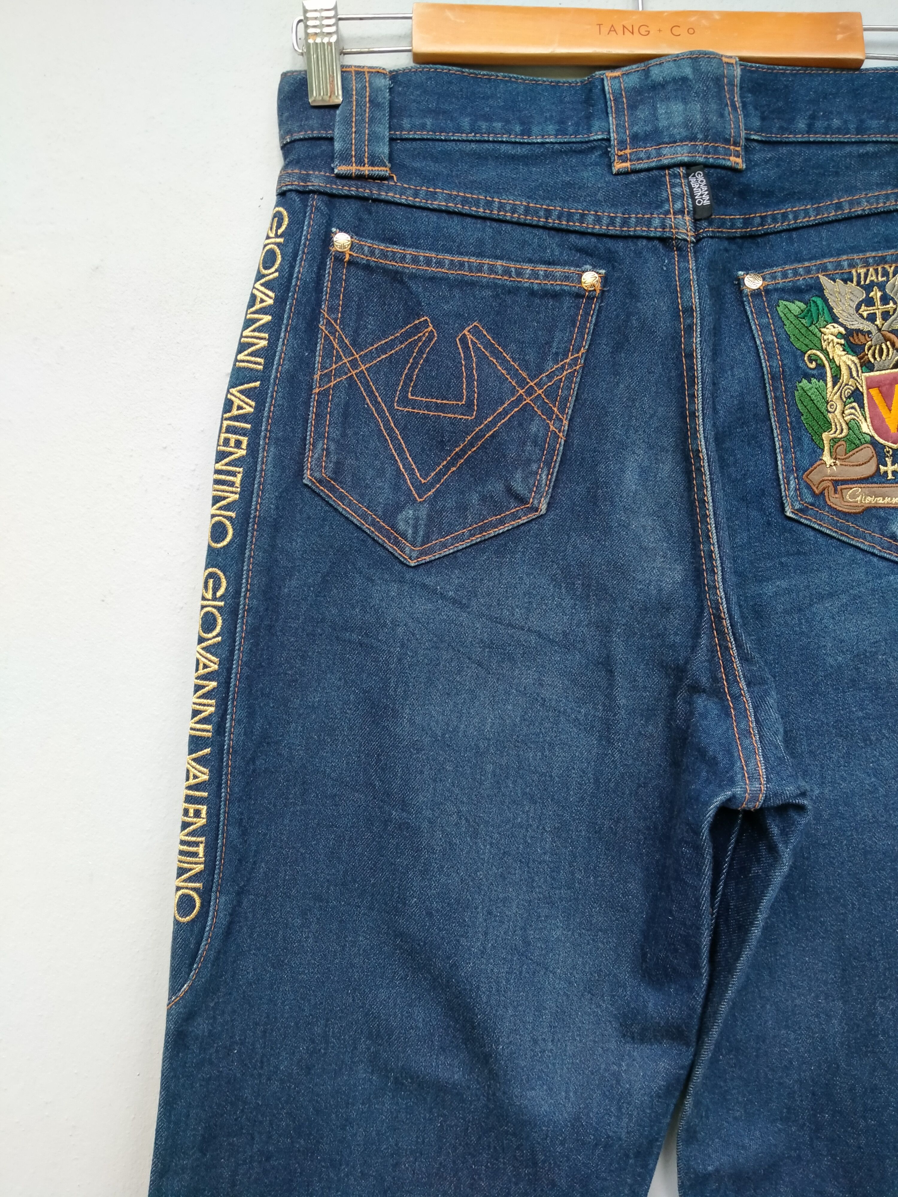 Giovanni Valentino Vtg 80s Giovanni Valentino Embroidery Side Spell Out Jeans Size US 30 / EU 46 - 6 Thumbnail