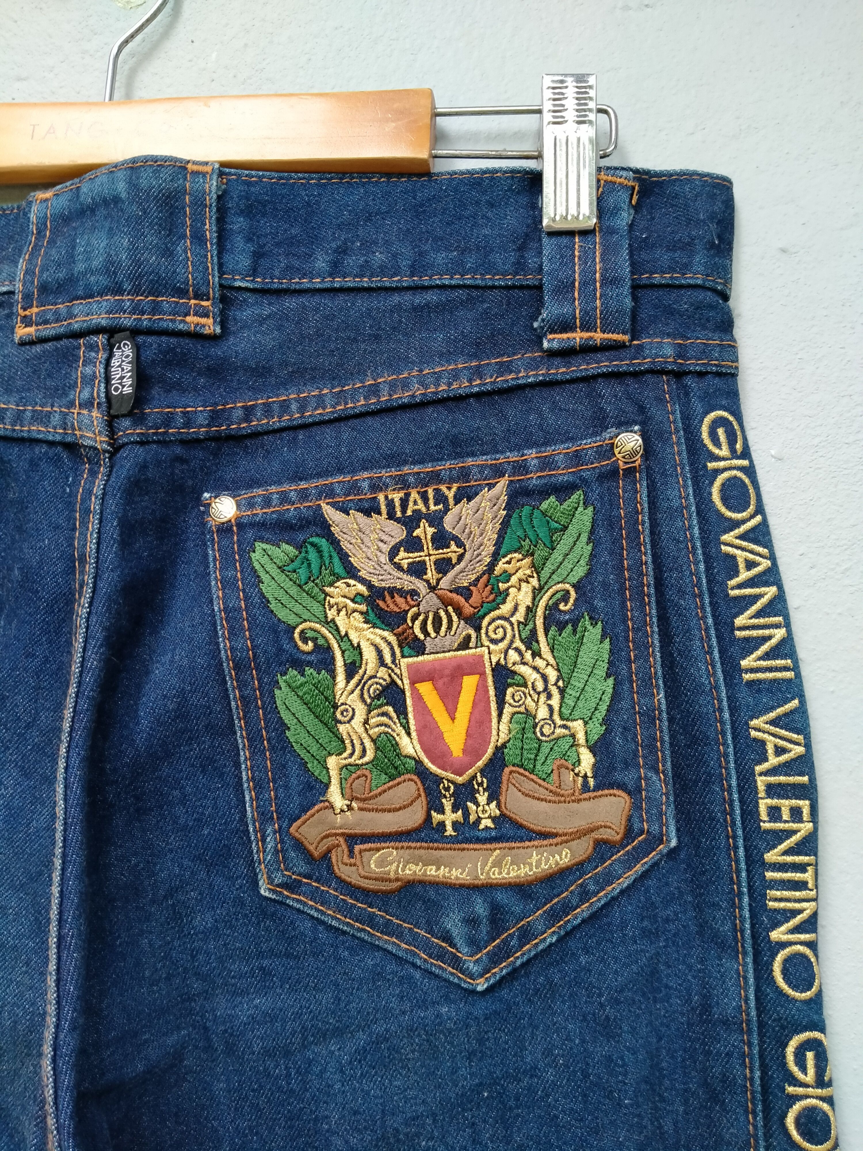 Giovanni Valentino Vtg 80s Giovanni Valentino Embroidery Side Spell Out Jeans Size US 30 / EU 46 - 9 Thumbnail