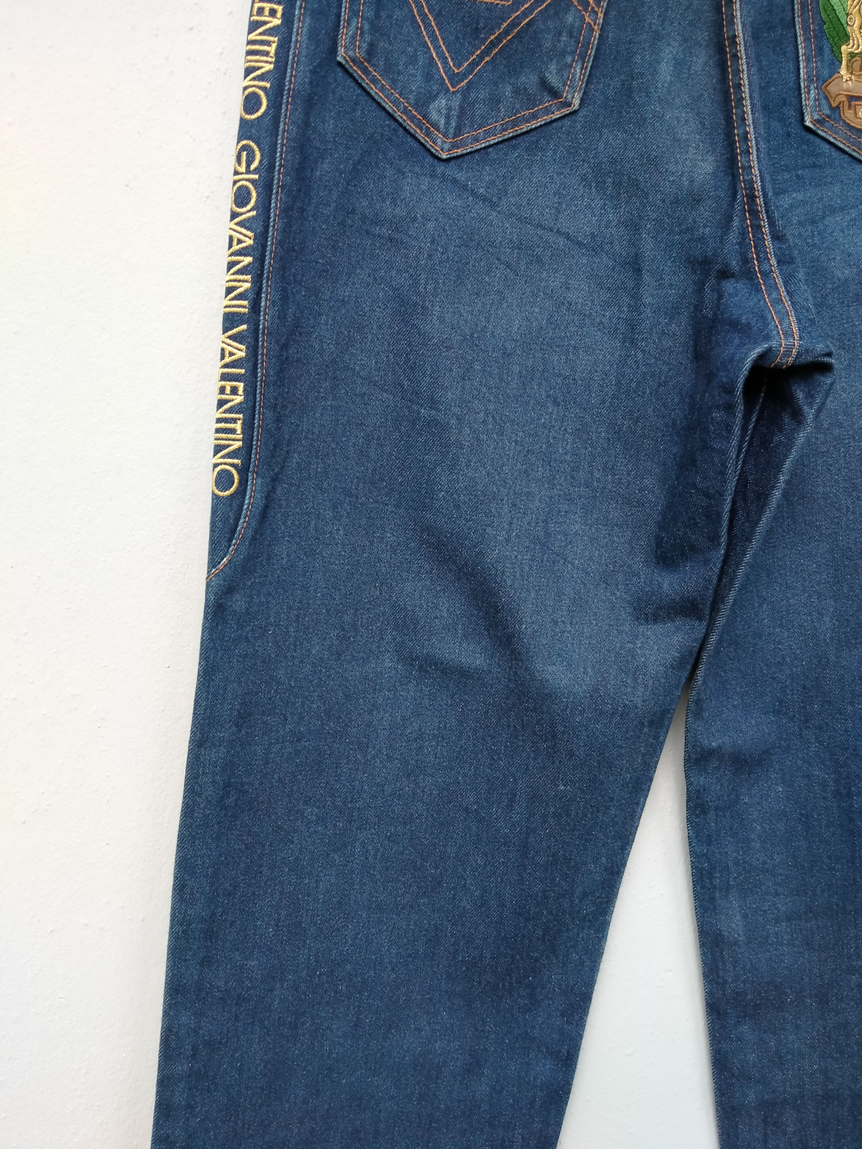 Giovanni Valentino Vtg 80s Giovanni Valentino Embroidery Side Spell Out Jeans Size US 30 / EU 46 - 7 Thumbnail