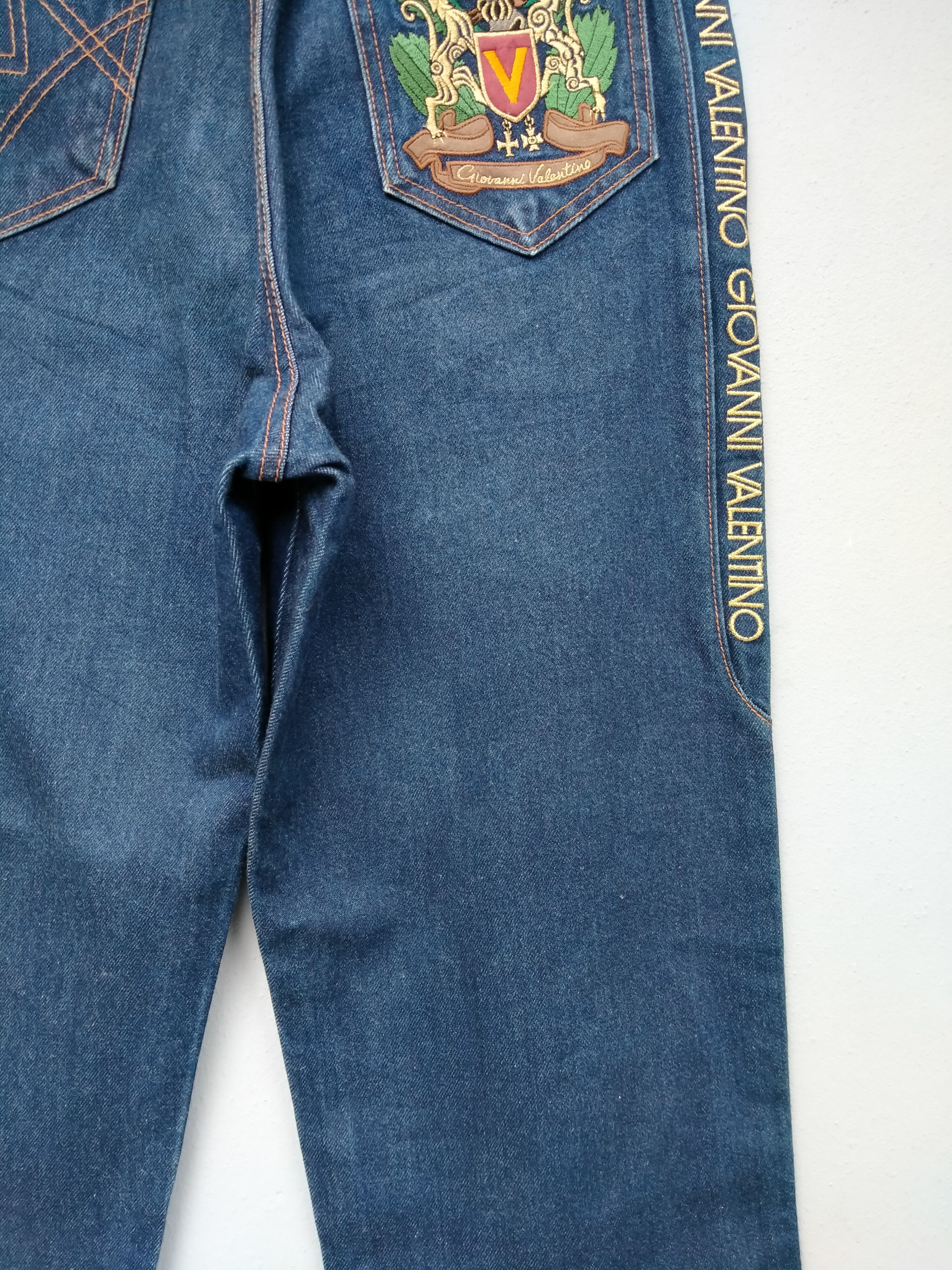 Giovanni Valentino Vtg 80s Giovanni Valentino Embroidery Side Spell Out Jeans Size US 30 / EU 46 - 11 Thumbnail