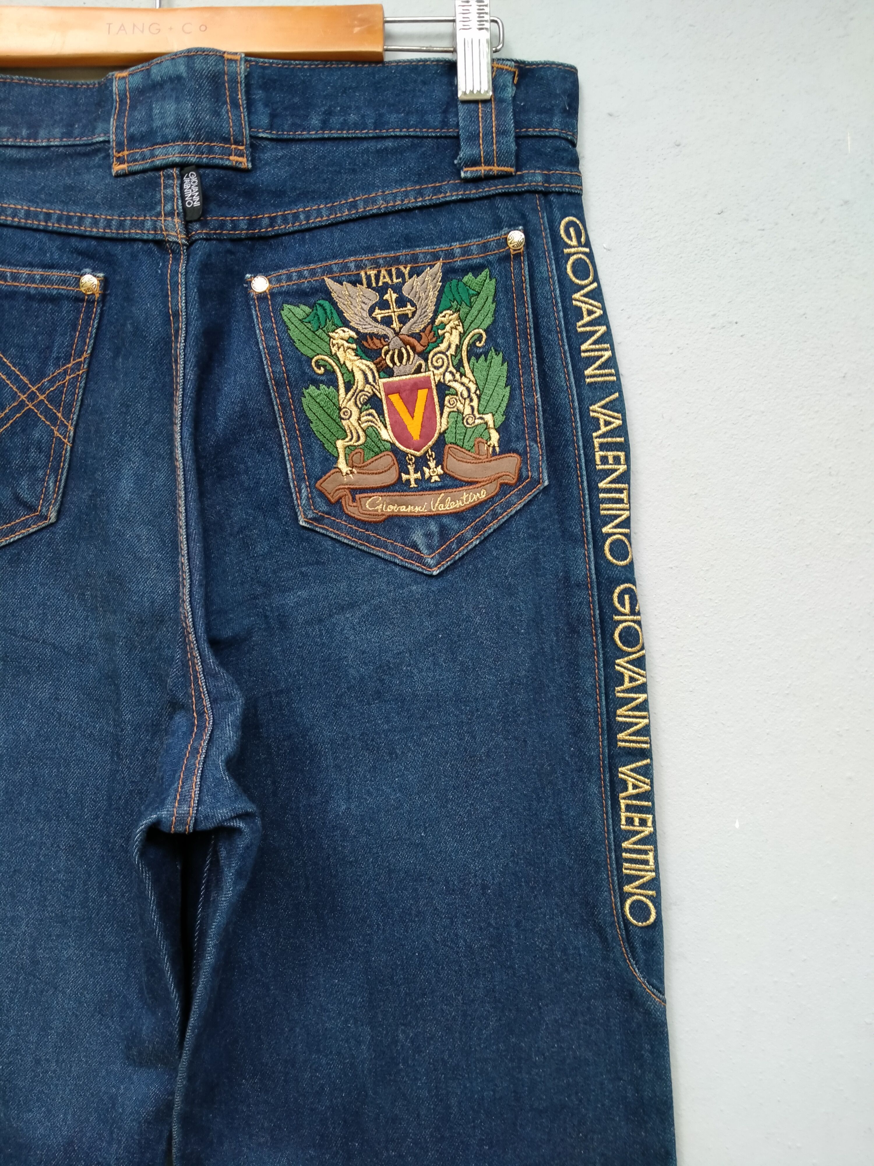 Giovanni Valentino Vtg 80s Giovanni Valentino Embroidery Side Spell Out Jeans Size US 30 / EU 46 - 10 Thumbnail