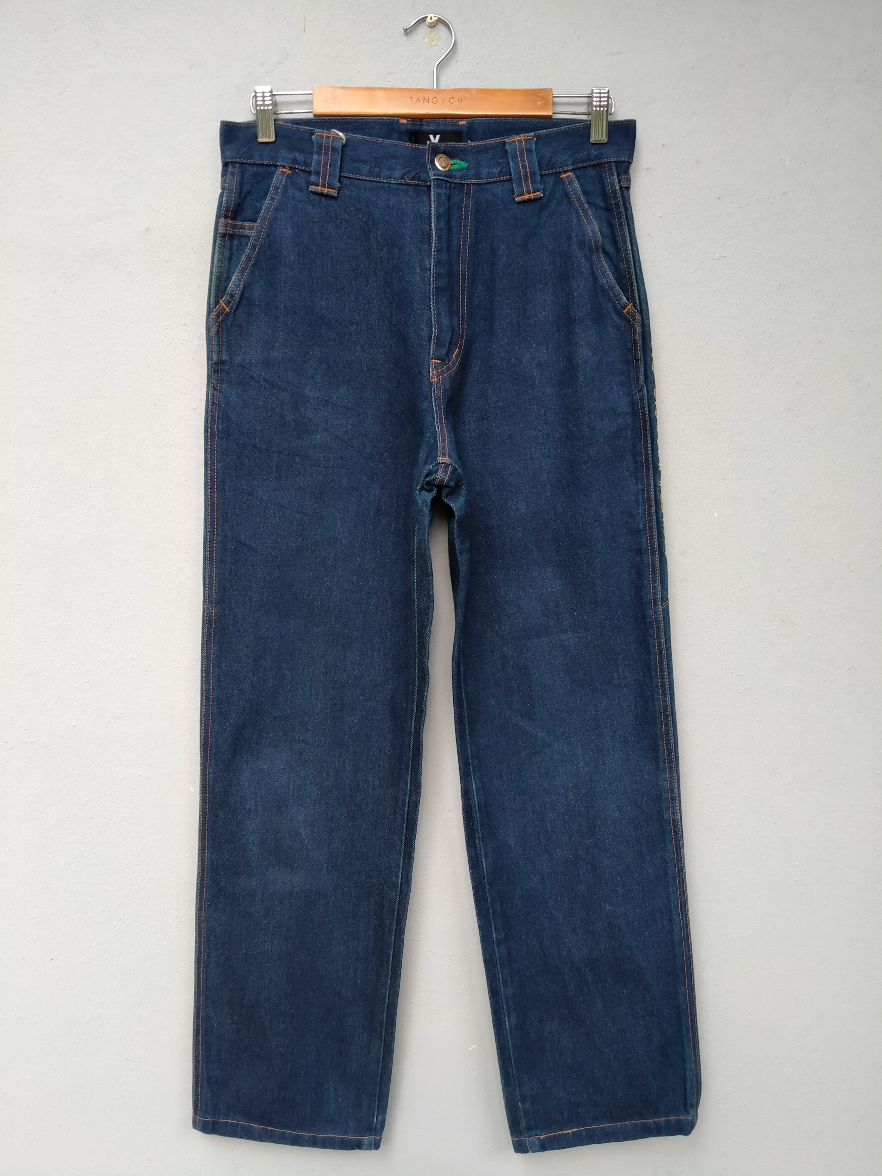 Giovanni Valentino Vtg 80s Giovanni Valentino Embroidery Side Spell Out Jeans Size US 30 / EU 46 - 3 Thumbnail