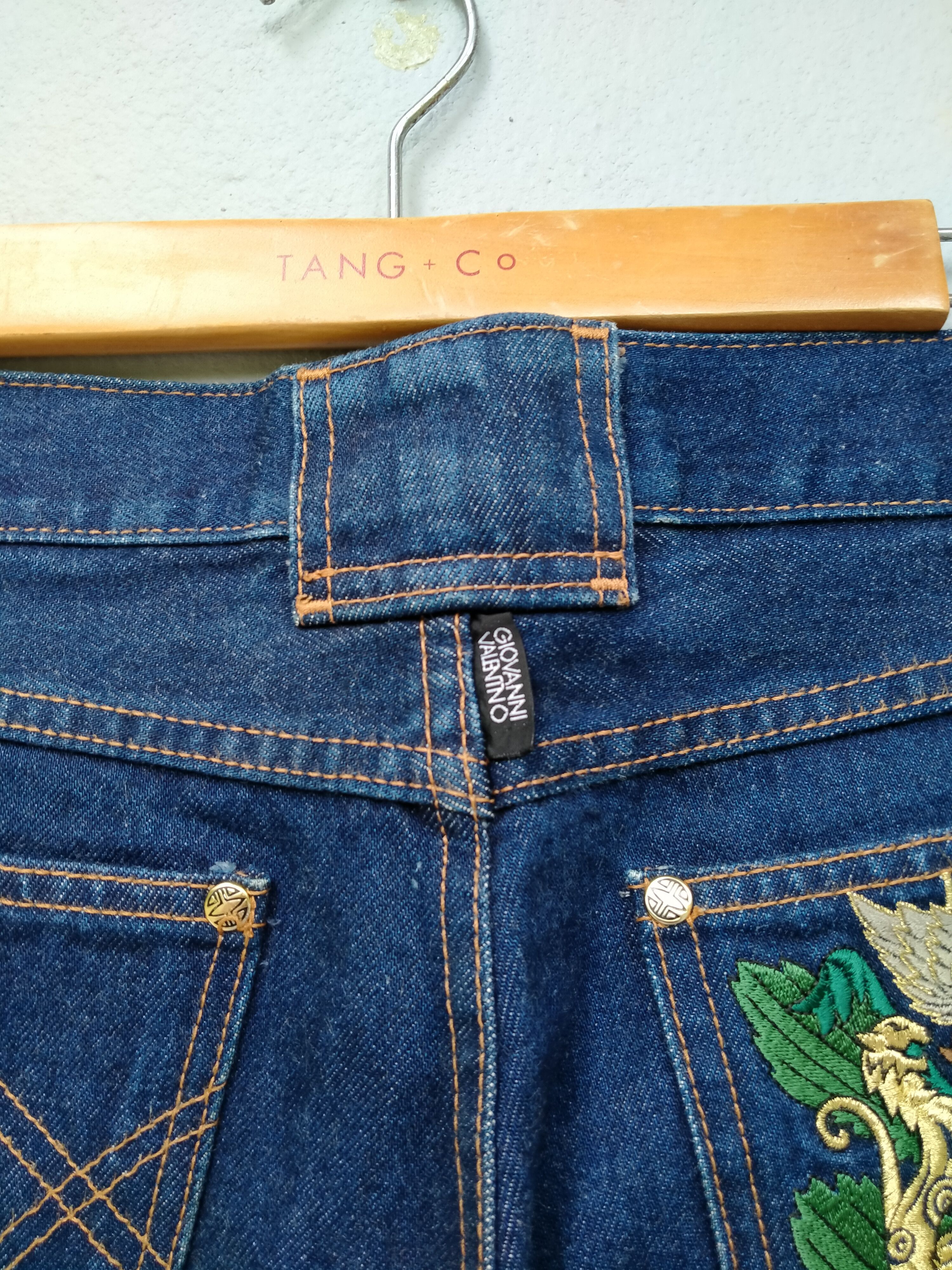 Giovanni Valentino Vtg 80s Giovanni Valentino Embroidery Side Spell Out Jeans Size US 30 / EU 46 - 4 Thumbnail